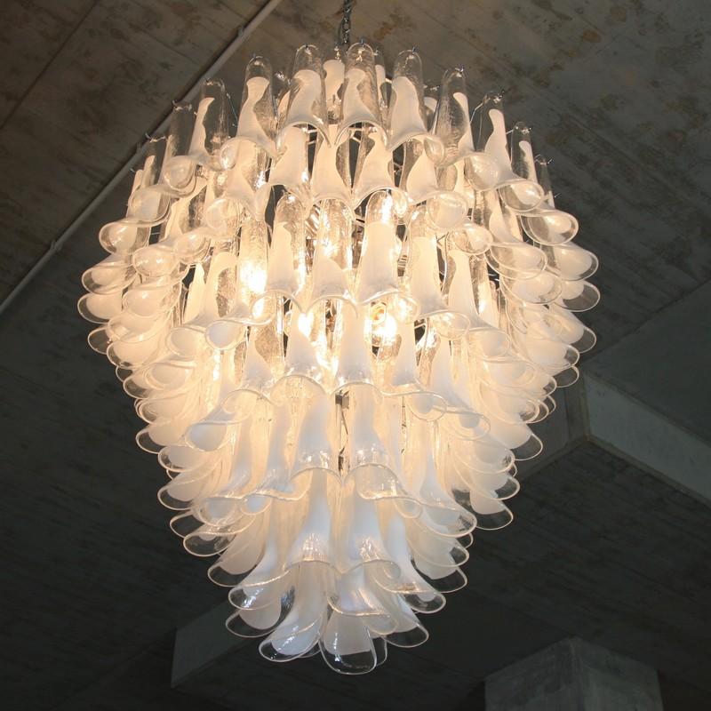 Italian Murano Glass Saddle form Chandelier