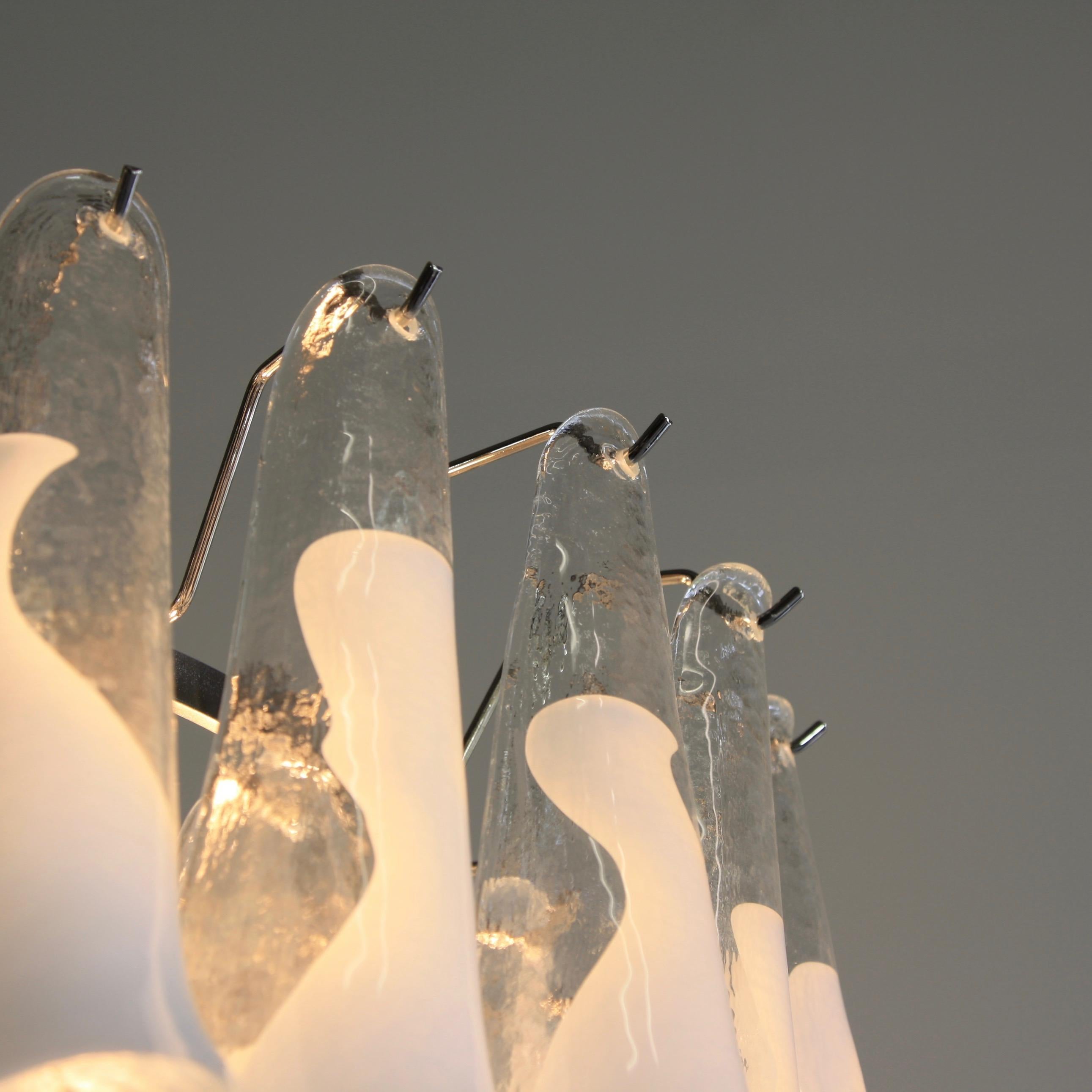 Contemporary Murano Glass Saddle Form Chandelier