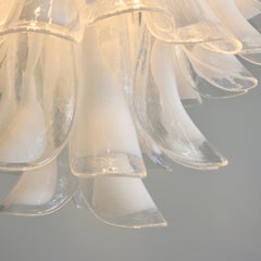 Murano Glass Saddle Form Chandelier 'White'