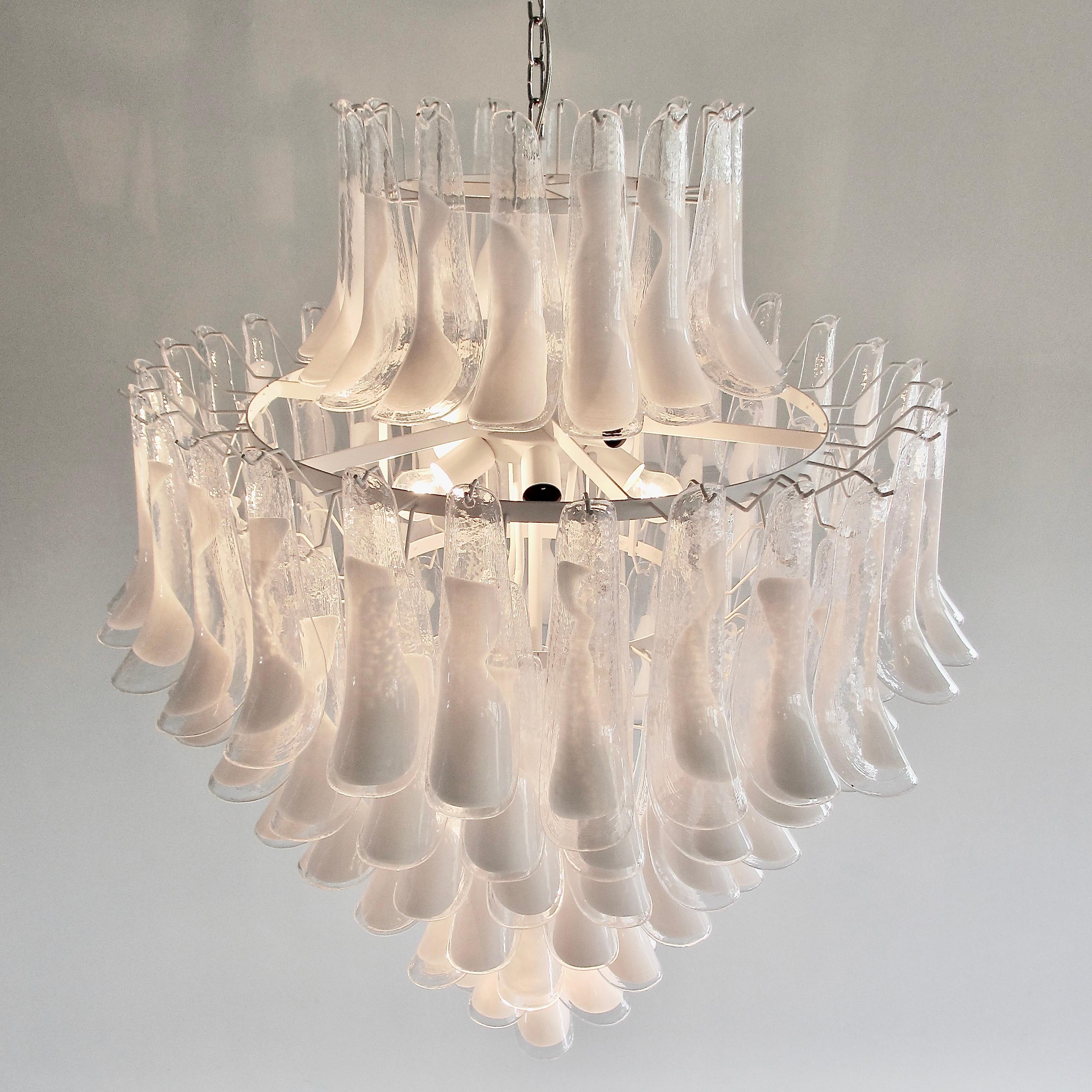 Modern MURANO Glass Saddle Form eight-tier Chandelier