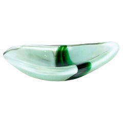 Murano Glass Sasso Stone Bowl, Renato Toso for Fratteli Toso, Italy, Green