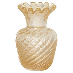 Murano Glass Scalloped Vase