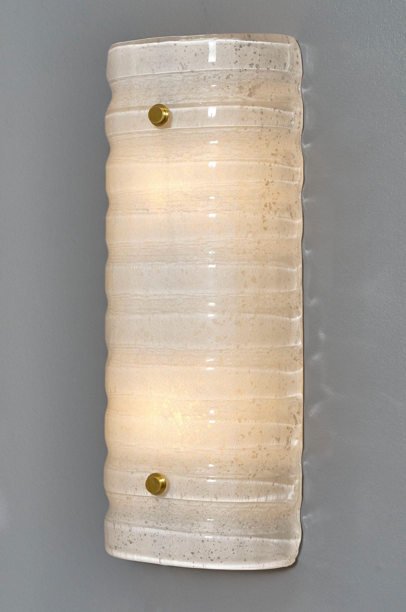 Contemporary Murano Glass “Scavo” Sconces
