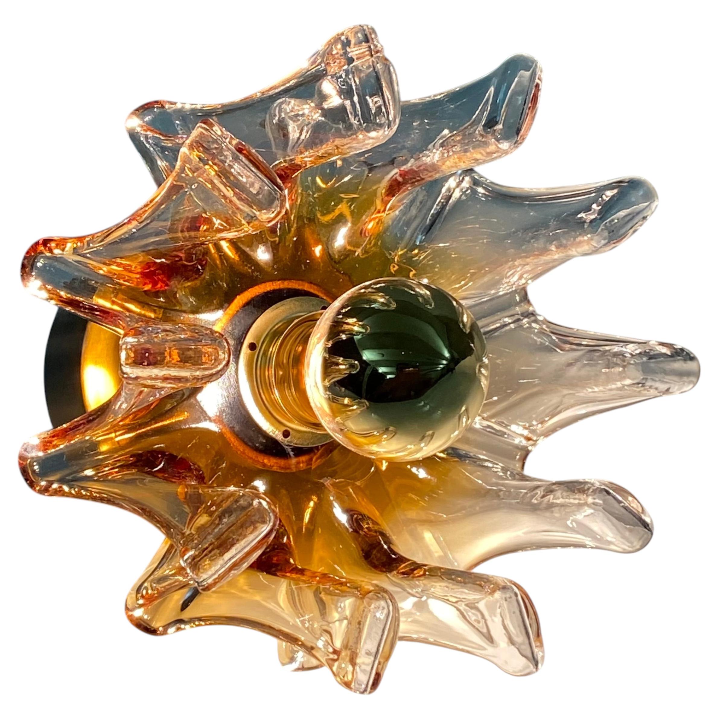 Murano Glass Sconce or Flush mount Light from Effetre Illuminazione, Italy 1970s