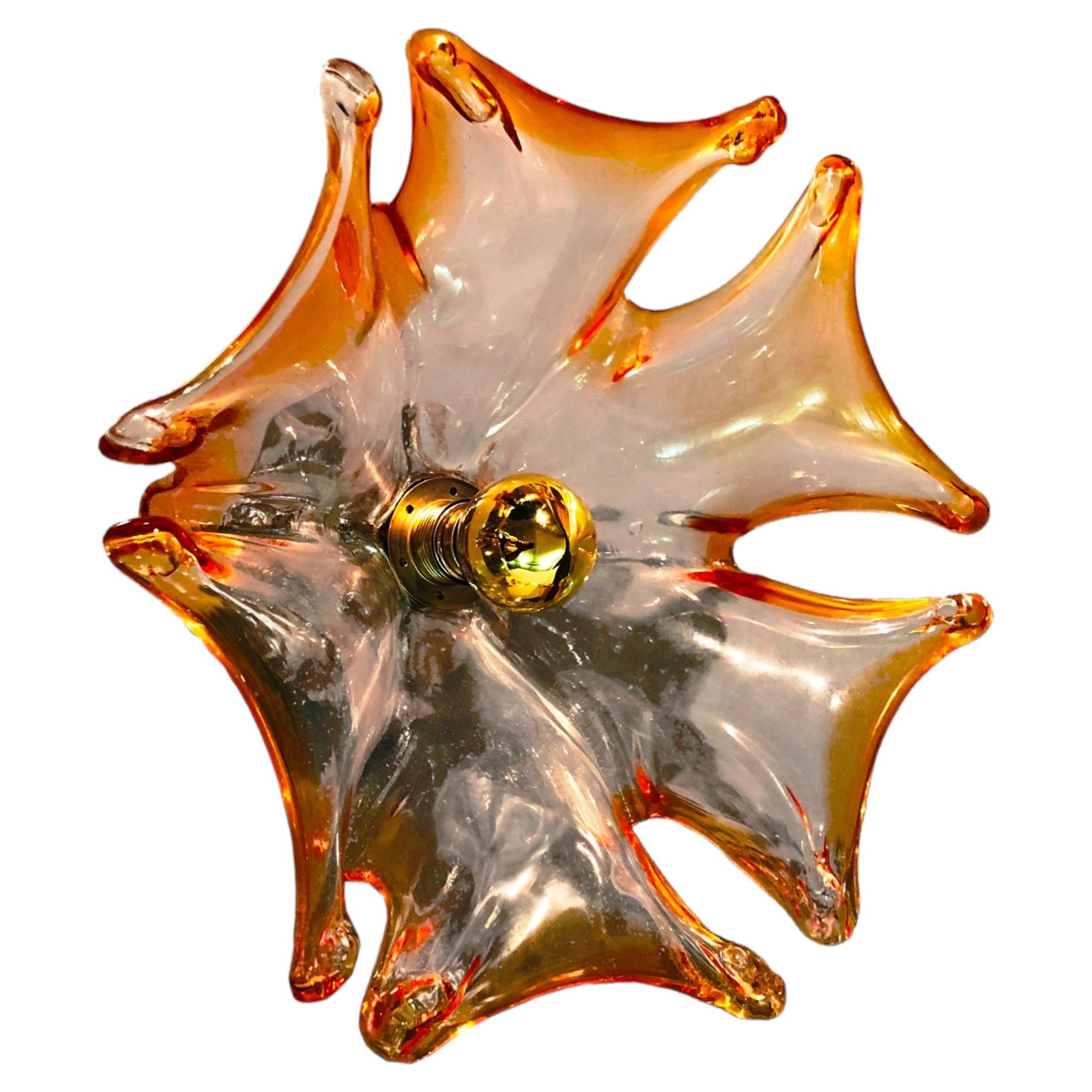 Murano Glass Sconce or Flush mount Light from Effetre Illuminazione, Italy 1970s