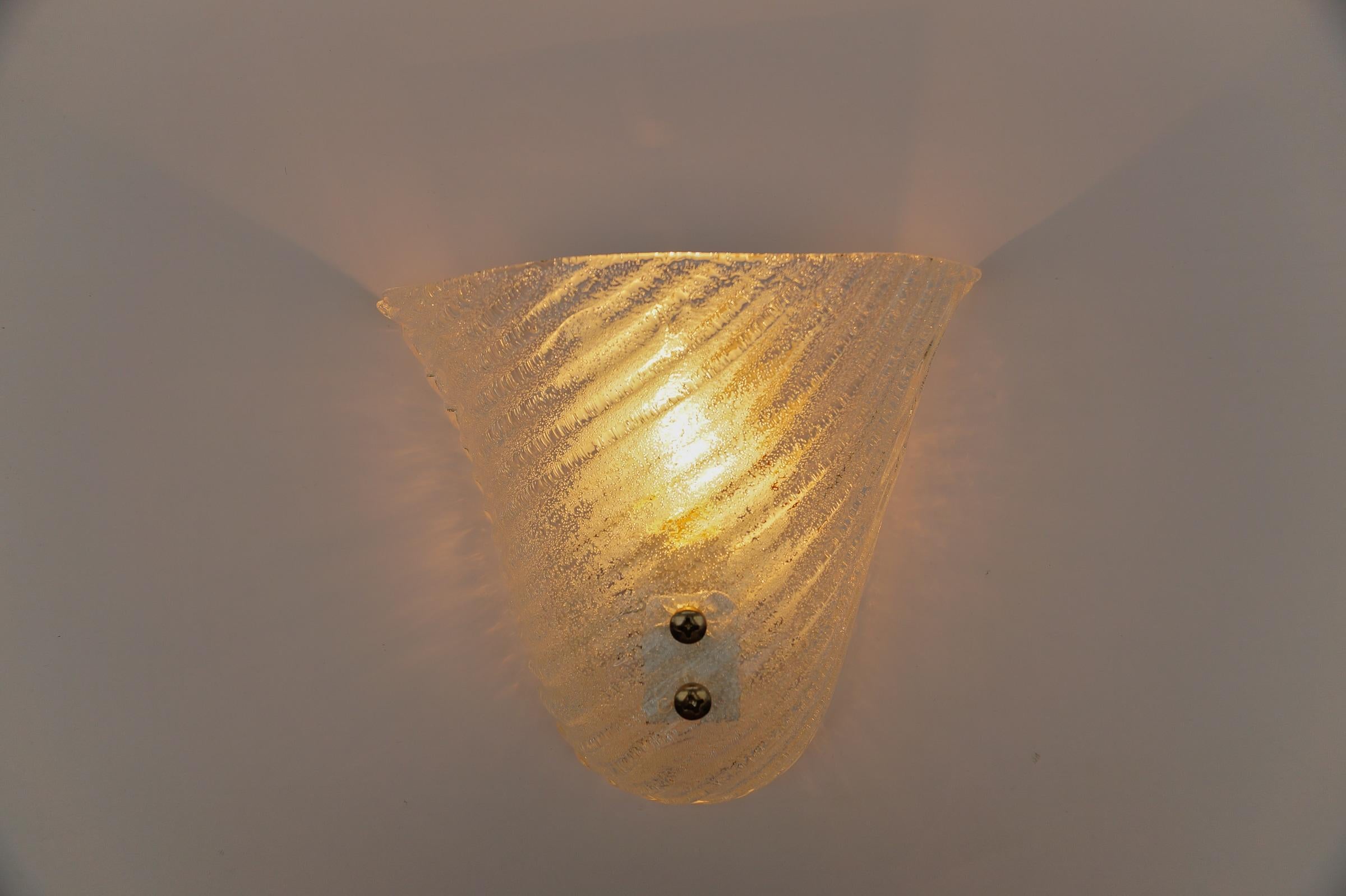 Hollywood Regency Murano Glass Sconce or Wall Lamp, 1960s Italy For Sale