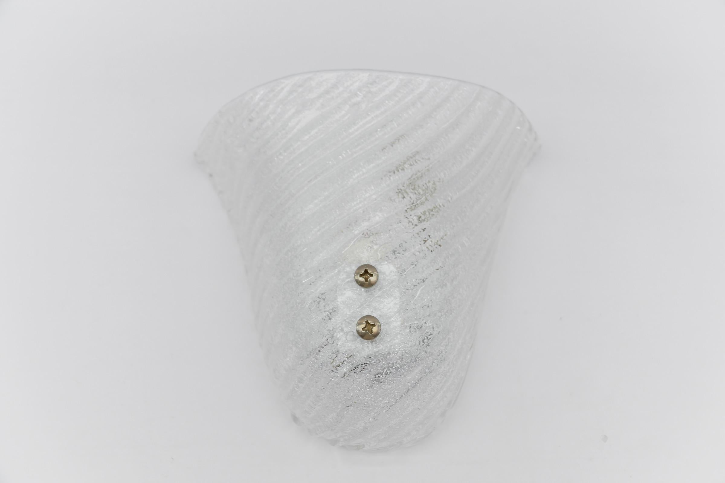 Metal Murano Glass Sconce or Wall Lamp, 1960s Italy For Sale
