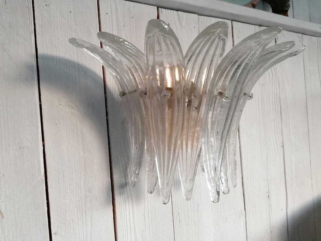 Mid-Century Modern Murano Glass Sconce Wall Light  For Sale