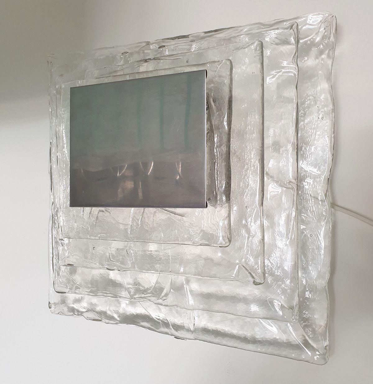 Apliques de cristal de Murano de Mazzega - un par finales del siglo XX en venta