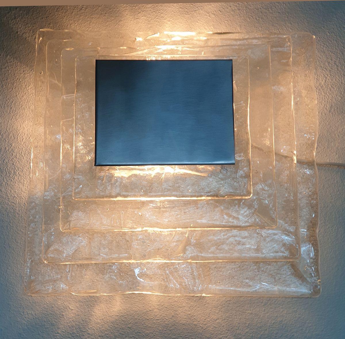 Apliques de cristal de Murano de Mazzega - un par en venta 1