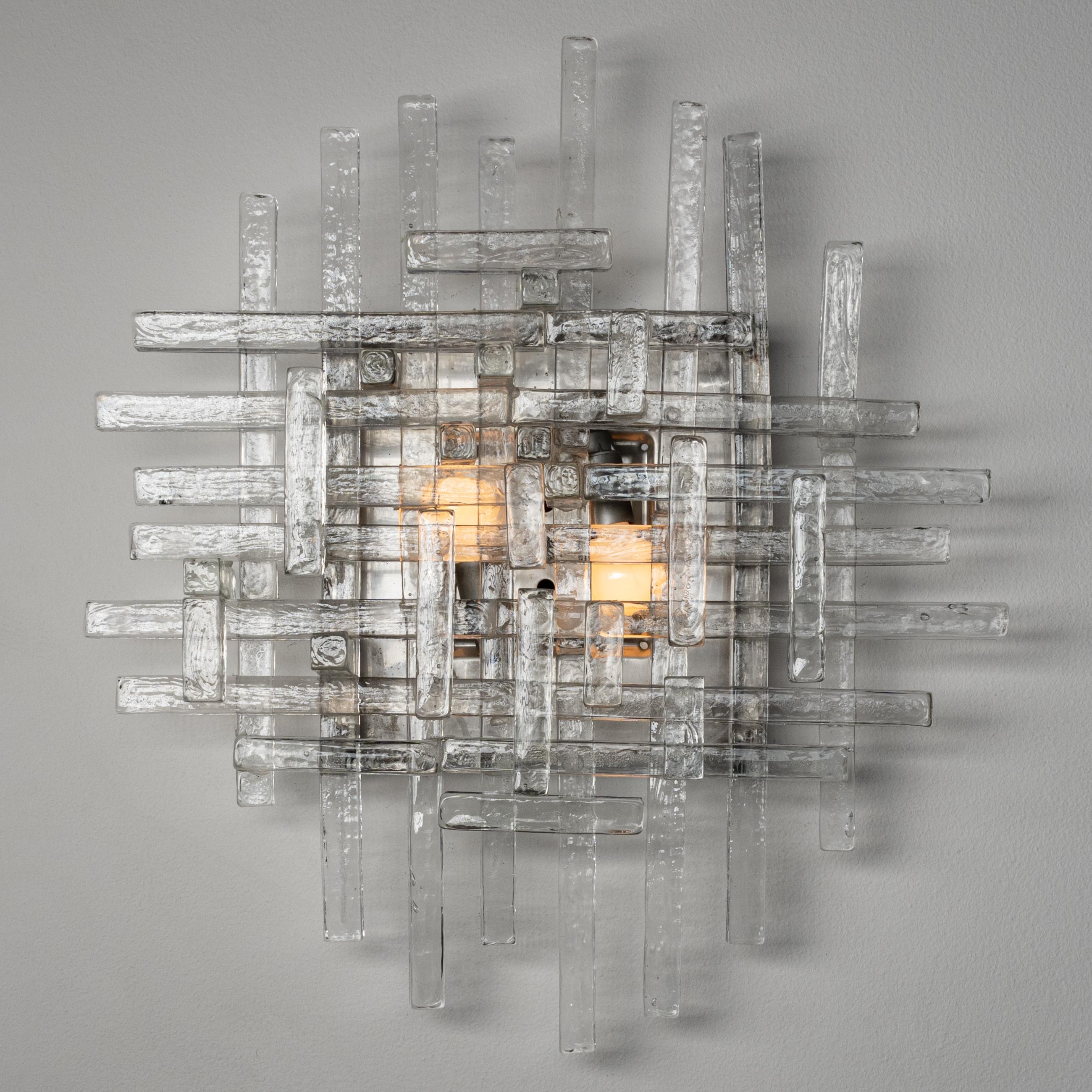 Mid-20th Century Murano Glass Sconces by Poliarte