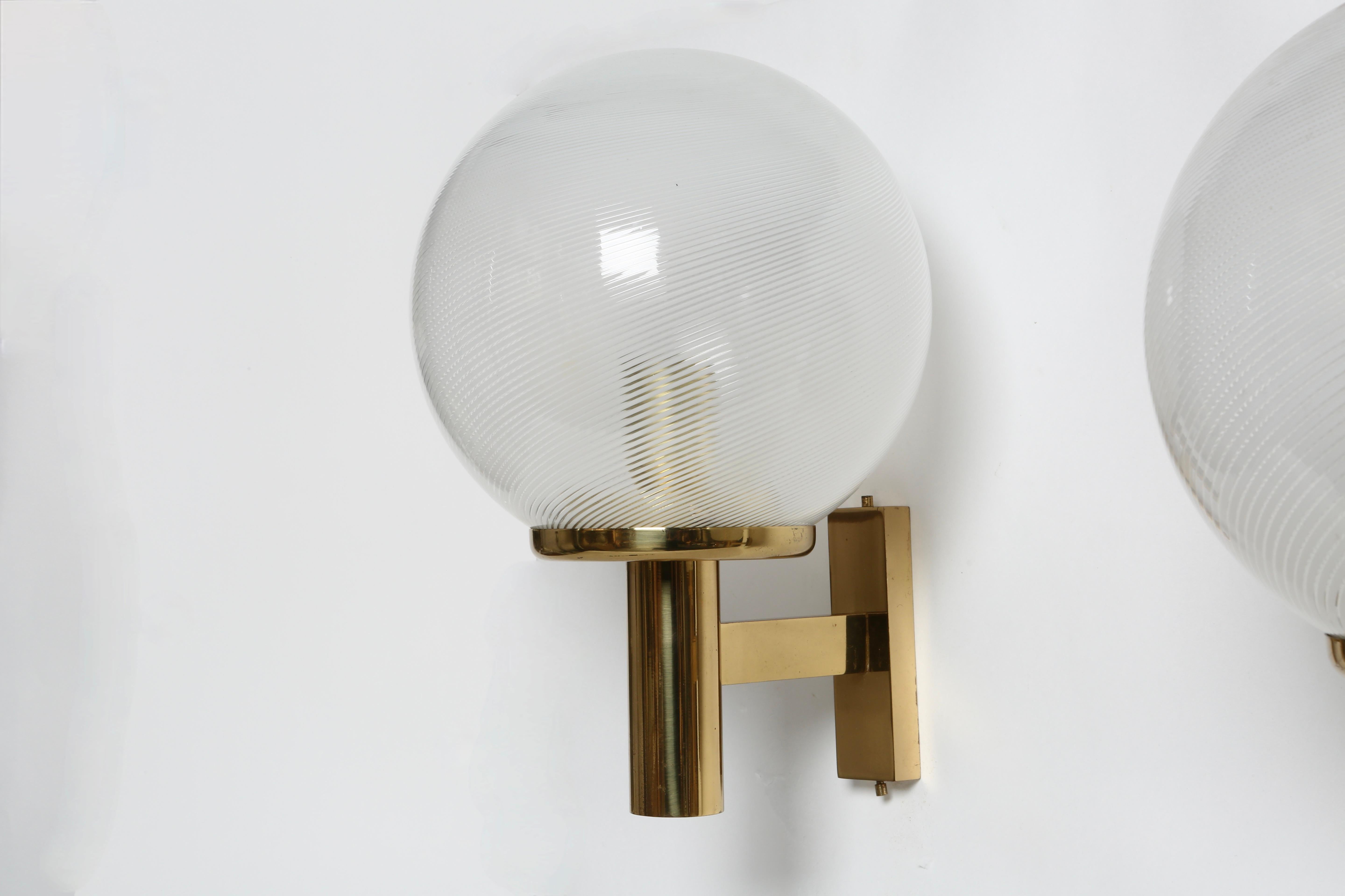 Apliques de cristal de Murano de Venini, un par Italia circa 1960s en venta 7