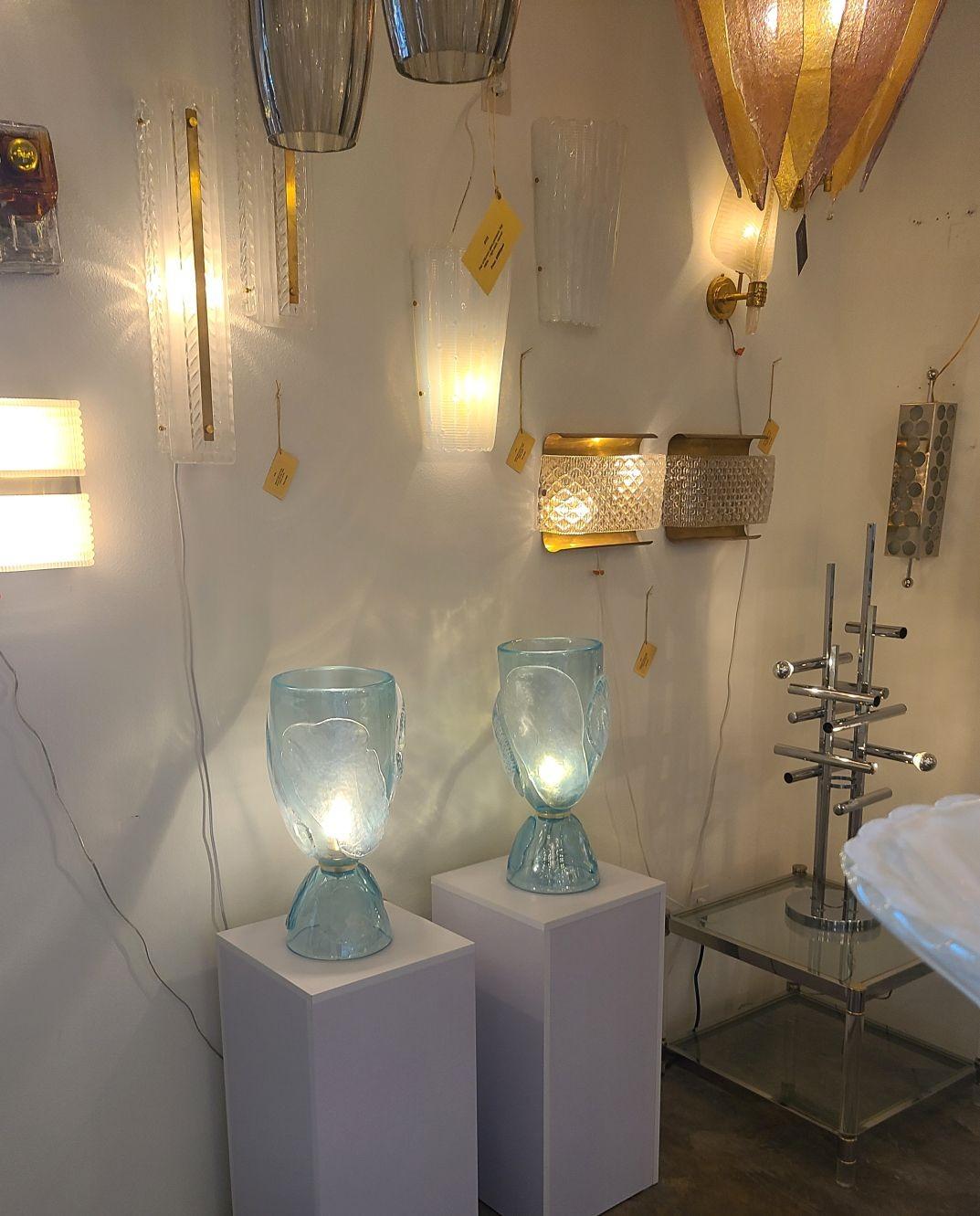 Mid-Century Modern Murano Glass Sconces, Kalmar - a pair For Sale