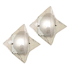 Murano Glass Sconces or Flush Mounts by Mazzega