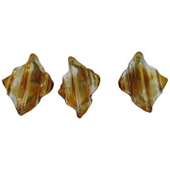 Murano Glass Sculptural Vintage Wall Sconce by Mazzega