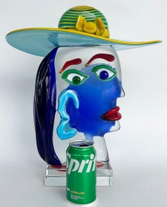 Murano-Glas-Skulptur nach Picasso von Renato Anatra, signiert um 1980
