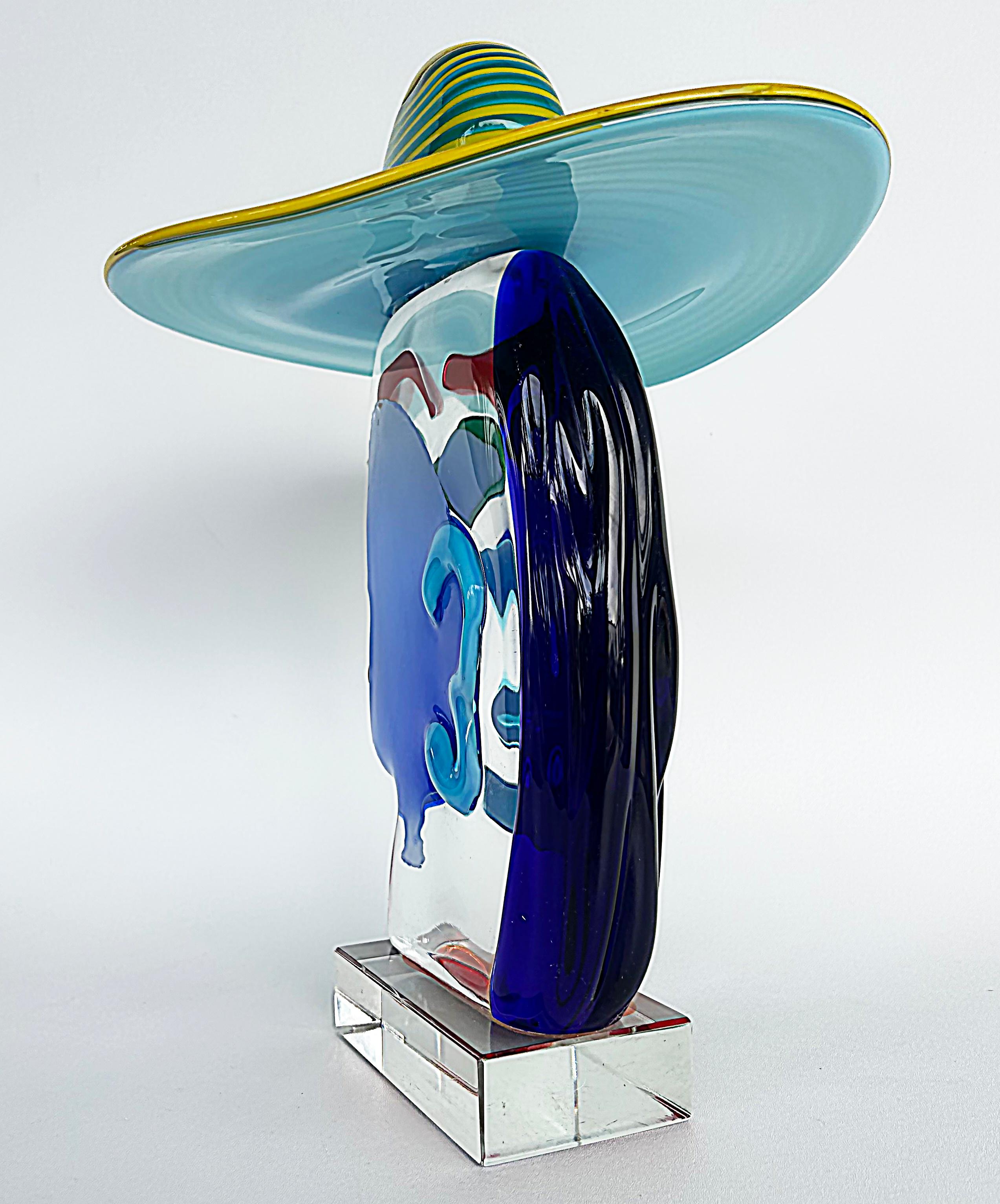 Murano Glass Sculpture After Picasso by Renato Anatra, Signed c1980 For Sale 1