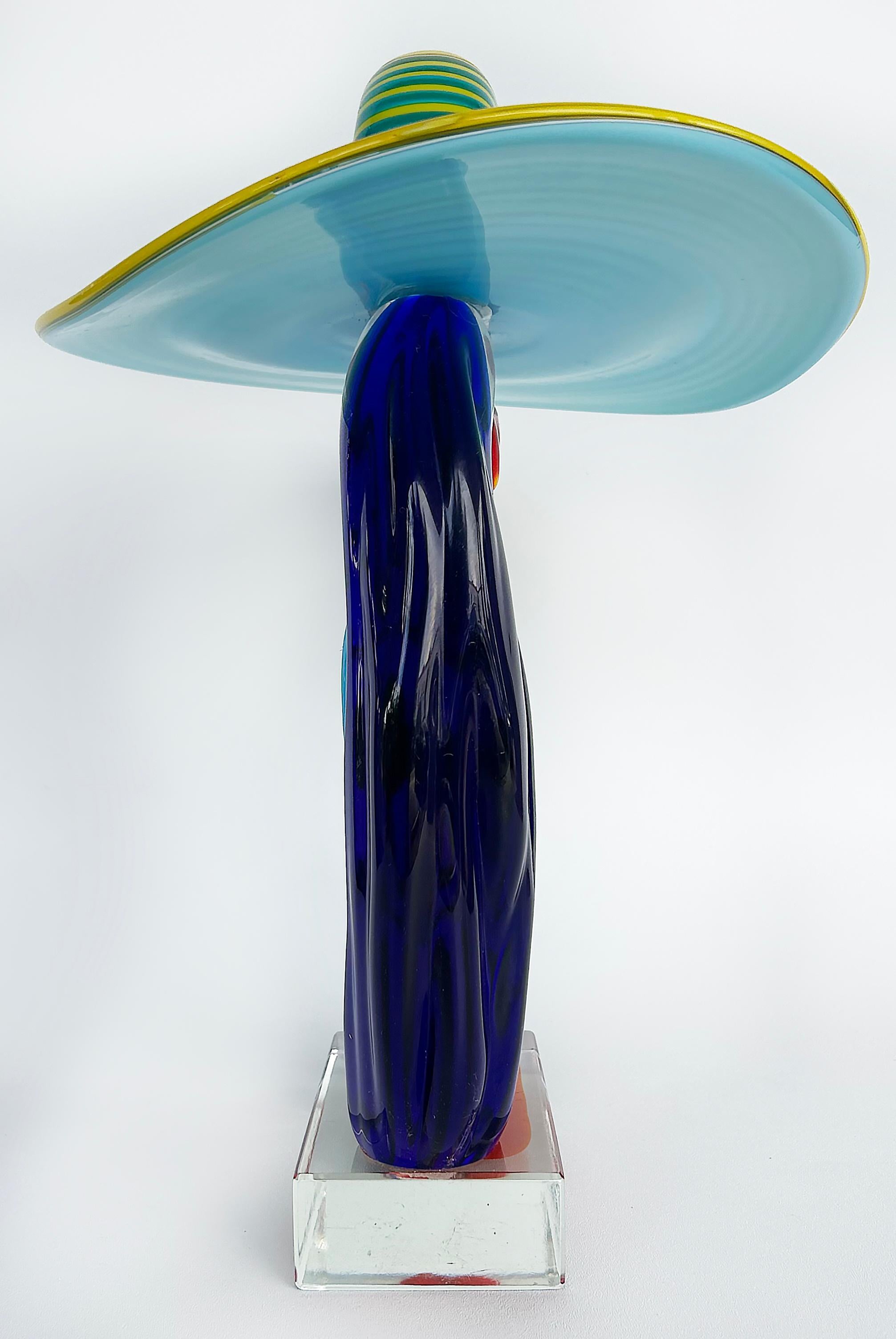 Murano Glass Sculpture After Picasso by Renato Anatra, Signed c1980 For Sale 2