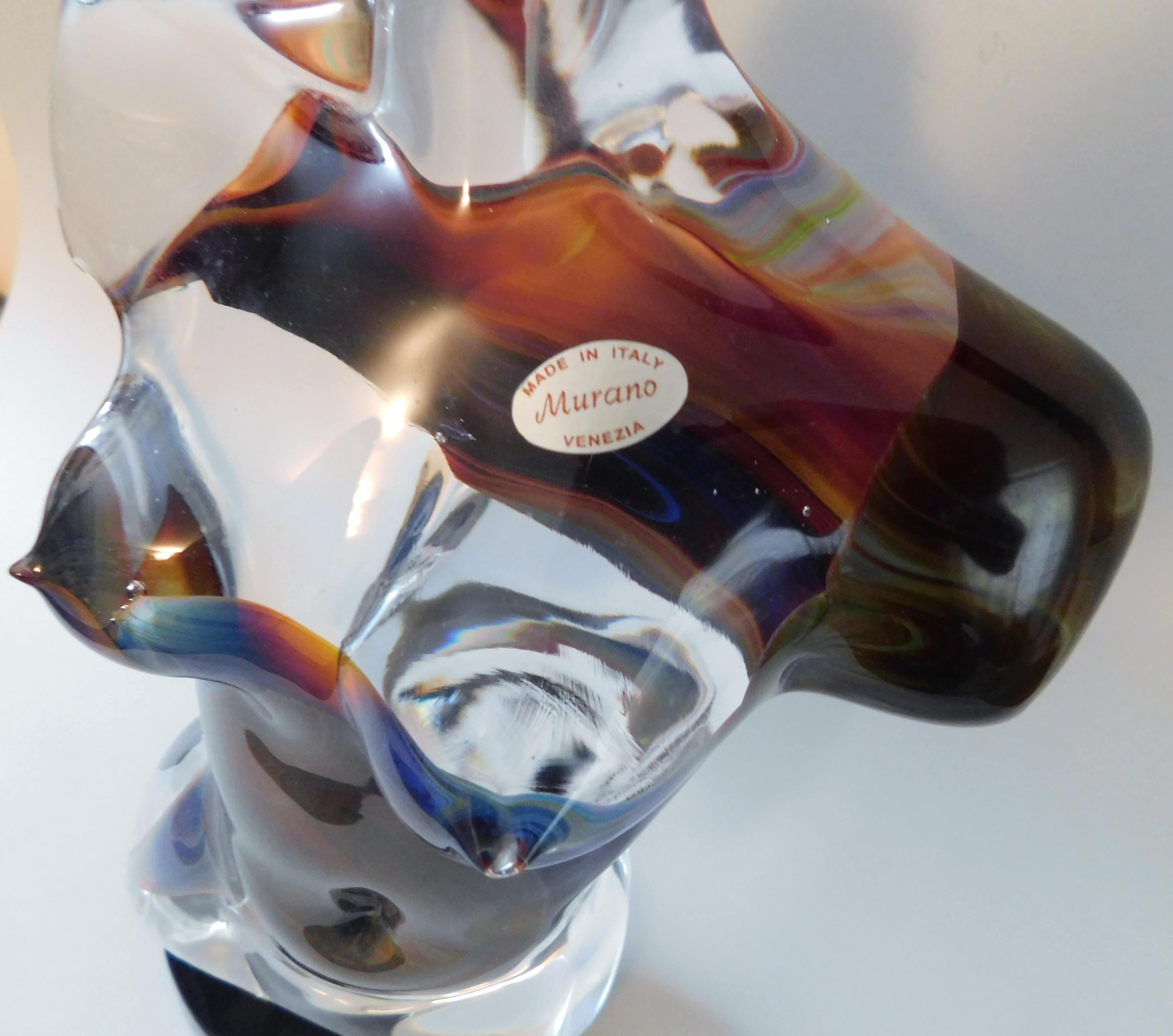 Murano-Glas-Skulptur von A. Maurizio (20. Jahrhundert) im Angebot