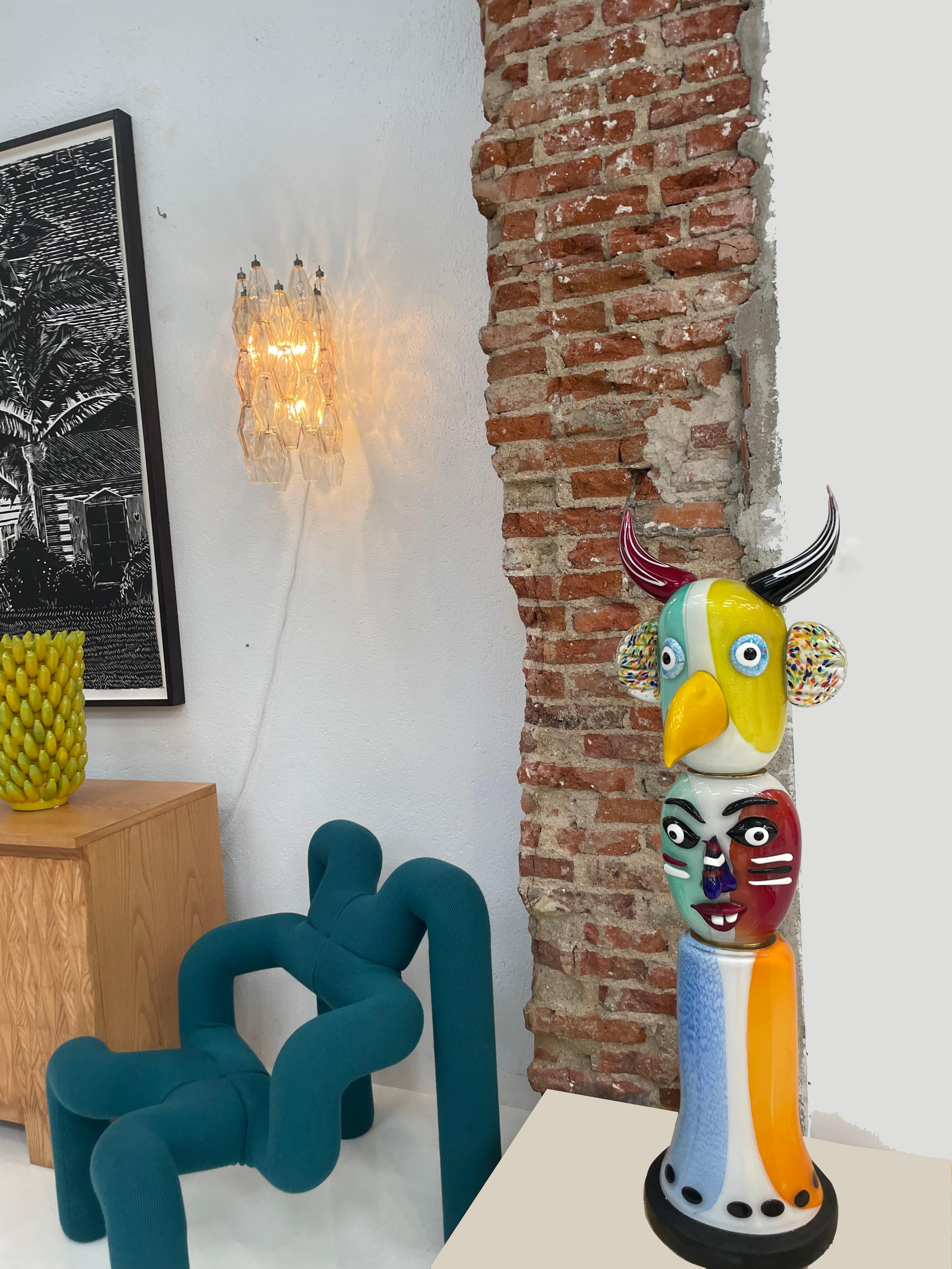 Escultura de cristal de Murano de mediados de siglo de Alessandro Barbaro. Italia, años 70. en venta 6
