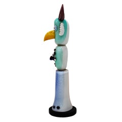 Murano-Glas-Skulptur aus der Mitte des Jahrhunderts von Alessandro Barbaro. Italien, 1970er Jahre.