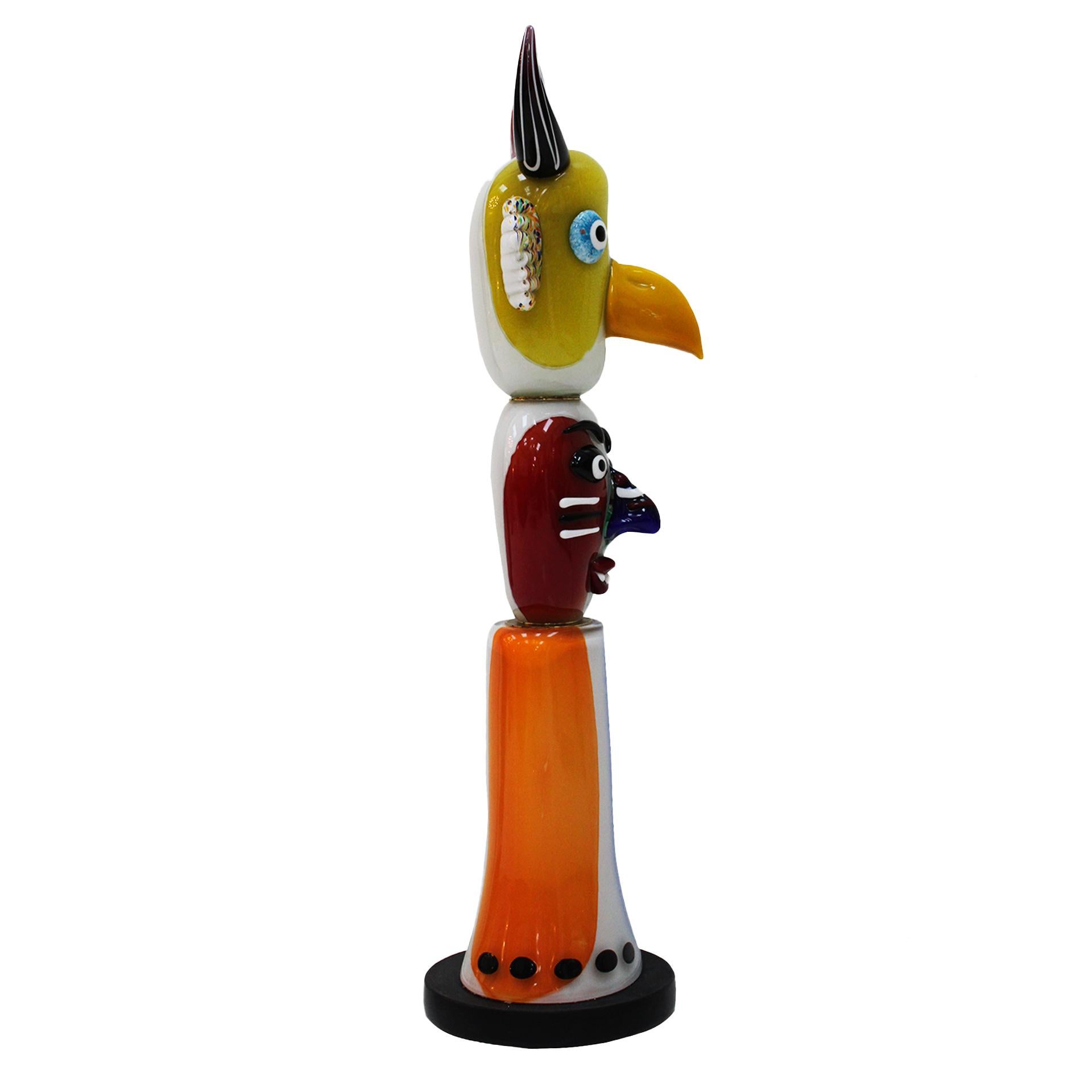 Escultura de cristal de Murano de mediados de siglo de Alessandro Barbaro. Italia, años 70. Moderno de mediados de siglo en venta
