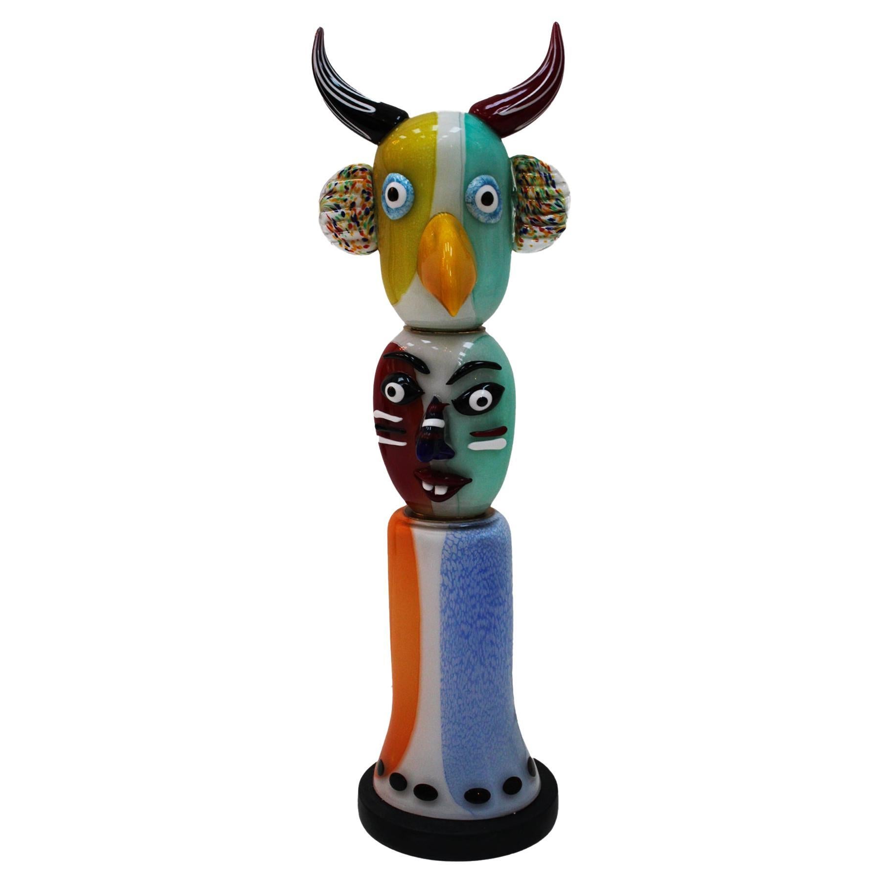 Escultura de cristal de Murano de mediados de siglo de Alessandro Barbaro. Italia, años 70. en venta