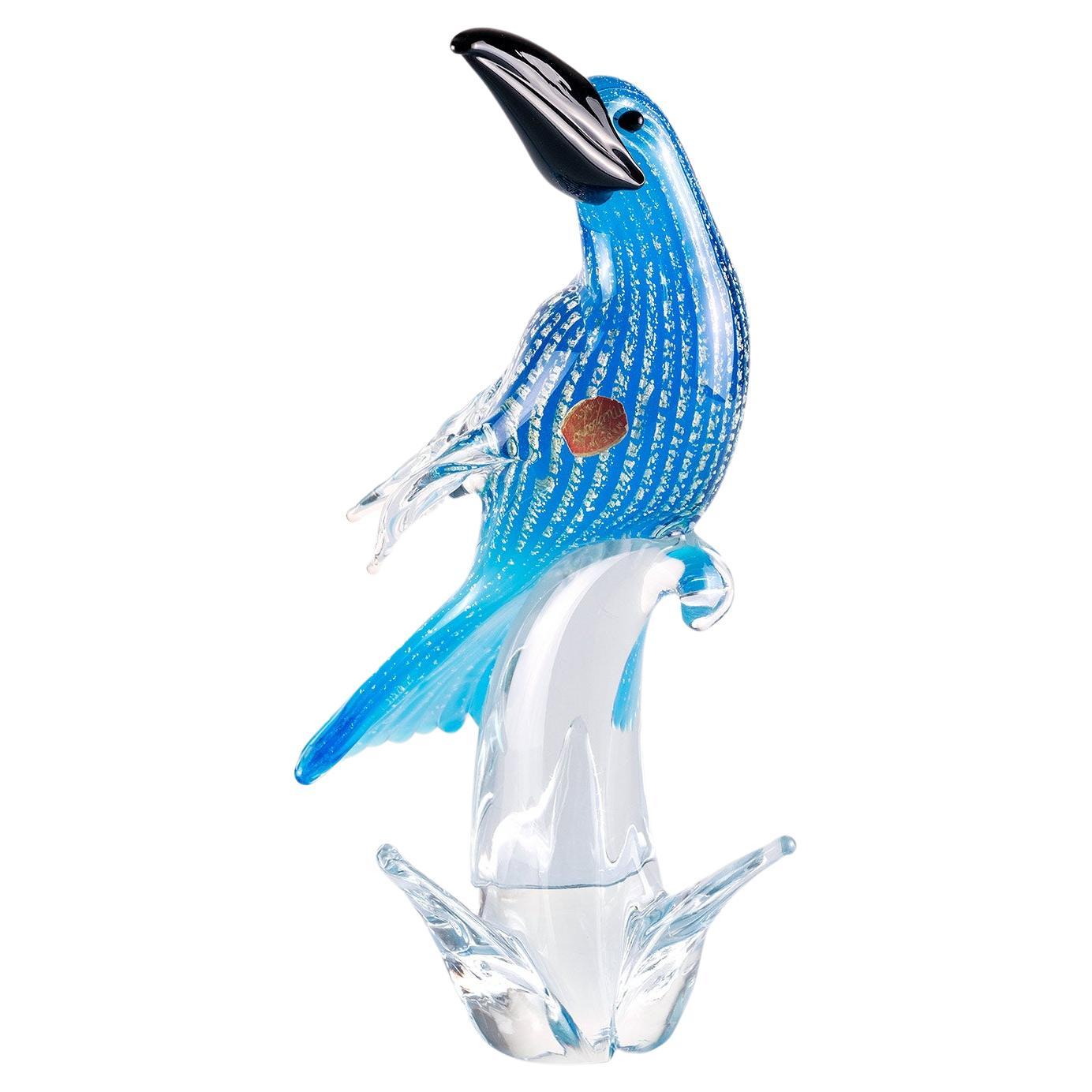 Murano Glass Sculpture of a Bird from Formia Murano, Italy, 1970s For Sale