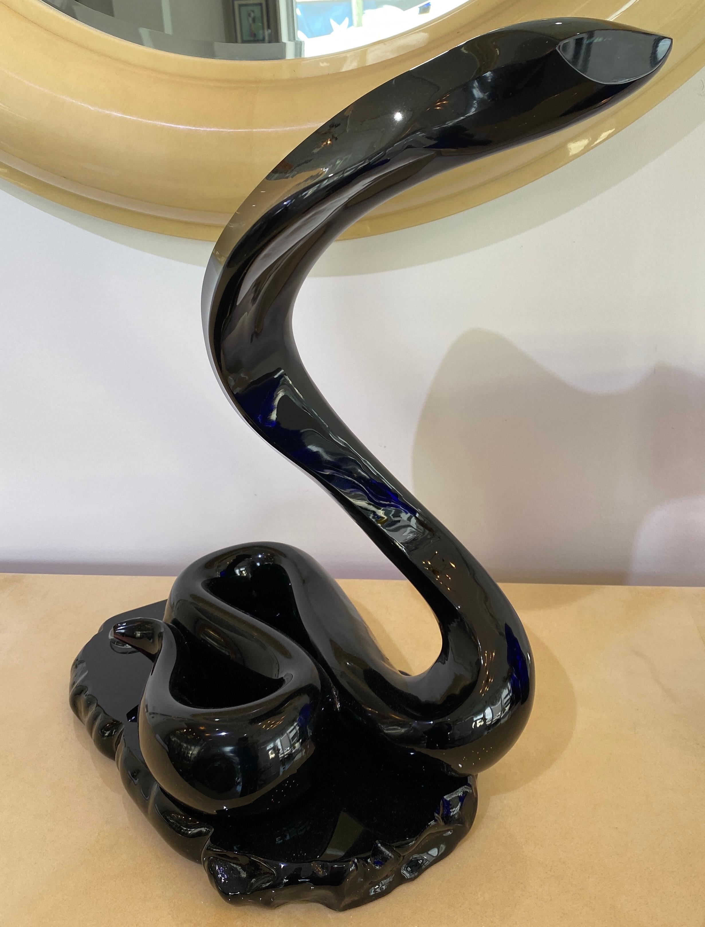 Murano Glass Sculpture of a Cobra by Loredano Rosin For Sale 8