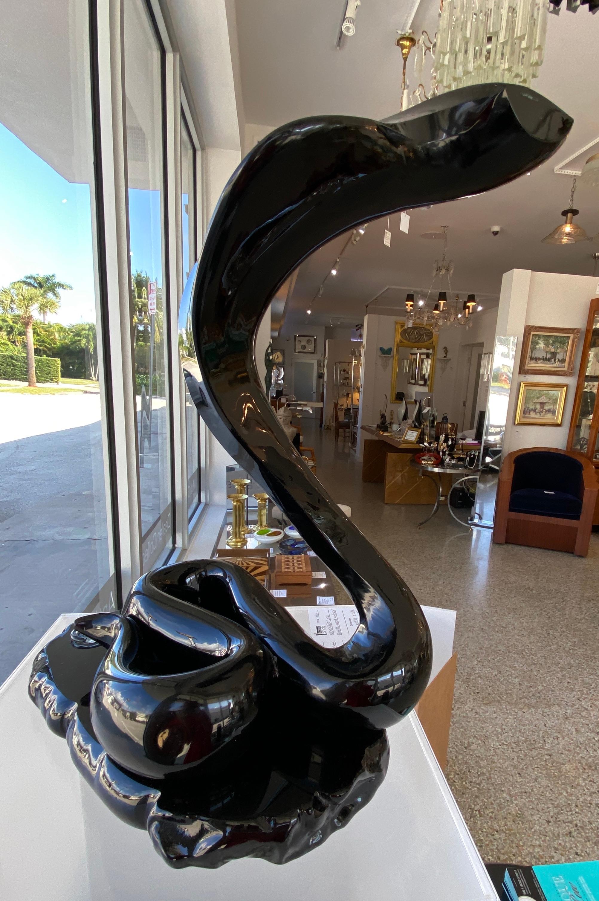 Murano Glass Sculpture of a Cobra by Loredano Rosin For Sale 1