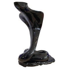 Murano Glass Sculpture of a Cobra by Loredano Rosin