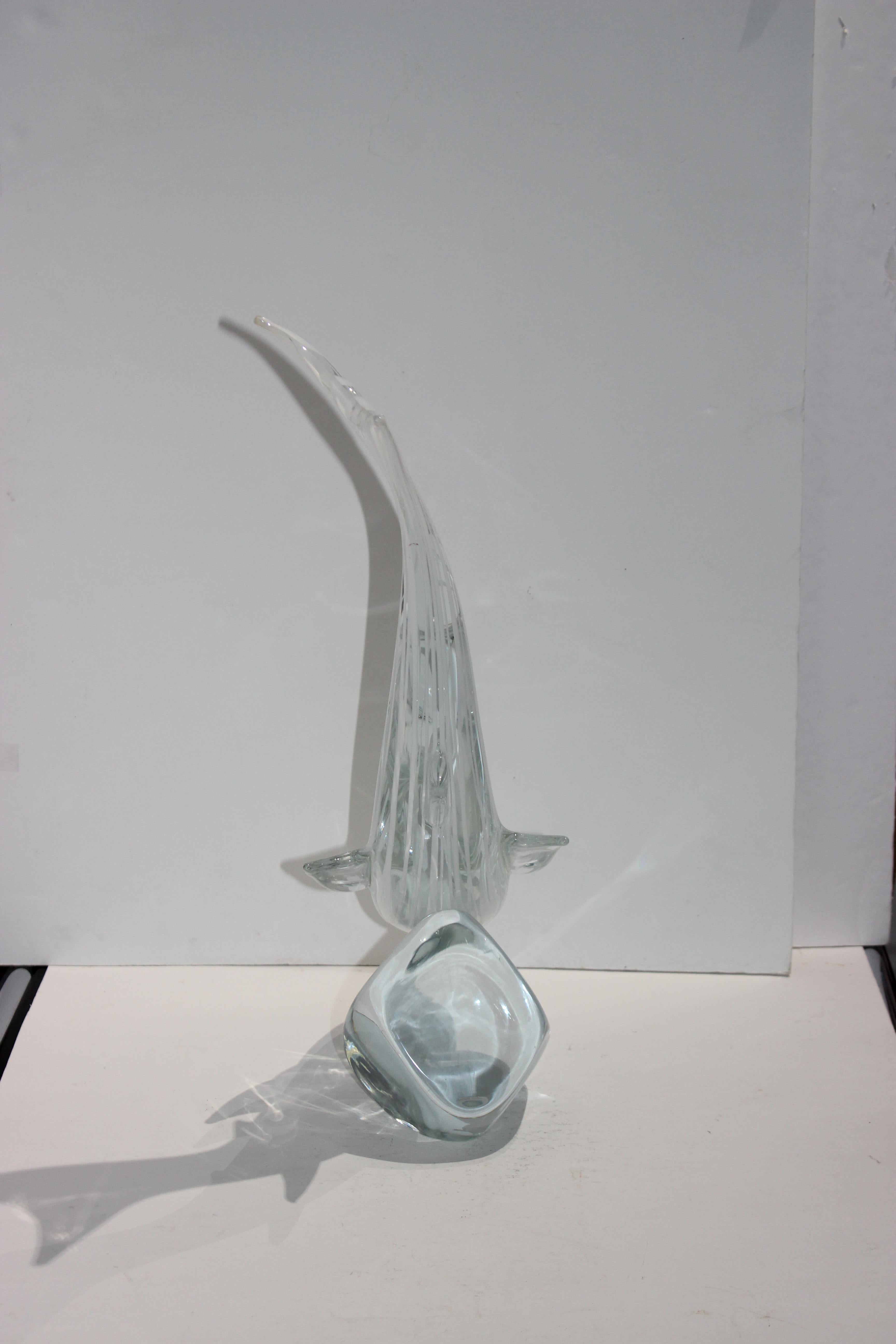 Murano Glass Sculpture of a Shark by Oggetti In Good Condition In West Palm Beach, FL