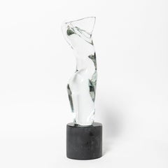 Murano Glass Sculpture of a Torso Signed Giuliano Tosi, Italy, Mid-20th Century