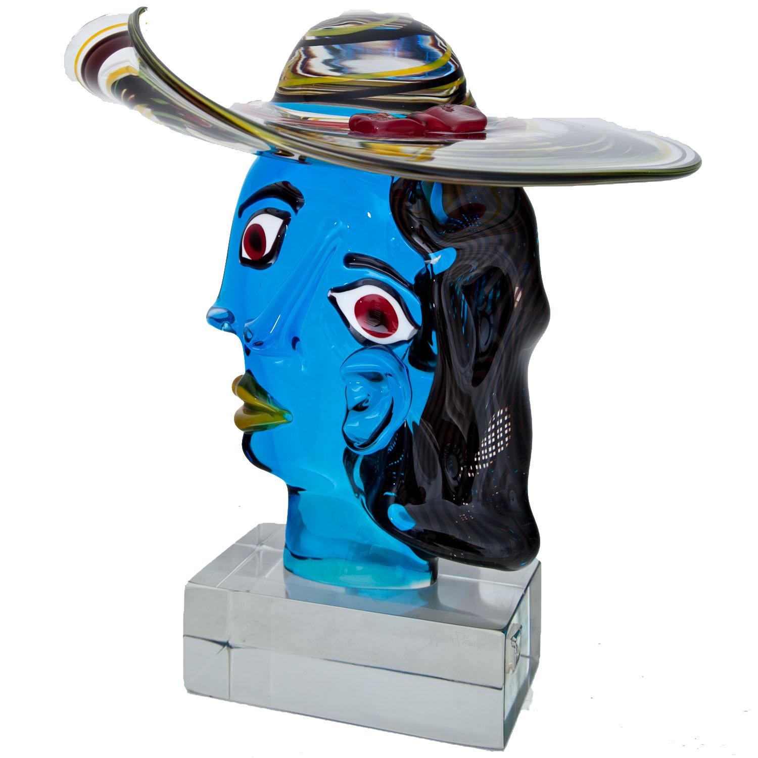 Murano Glass Sculpture ‘Omaggio a Picasso’ by Walter Furlan 2