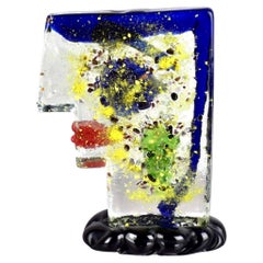 Murano Glass Sculpture "Omaggio to Picasso" by Sandro Frattin
