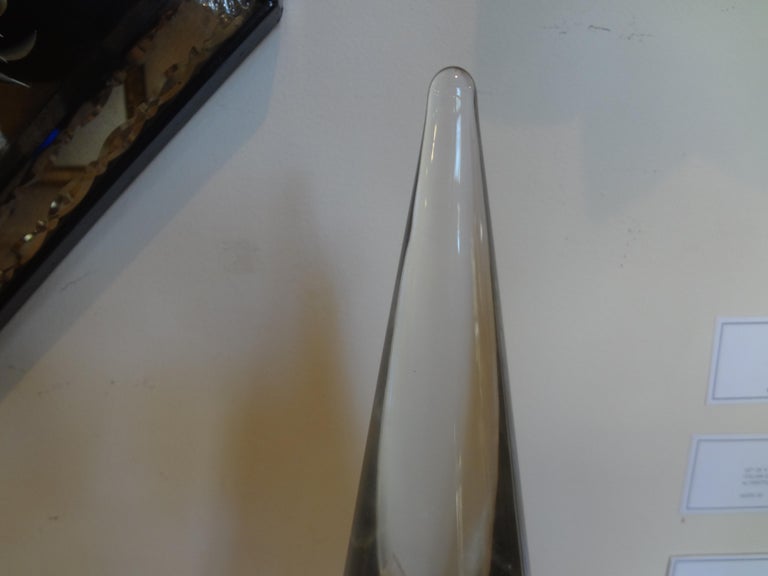 Mid-Century Modern Murano Glass Sculpture Signed Barbini For Sale