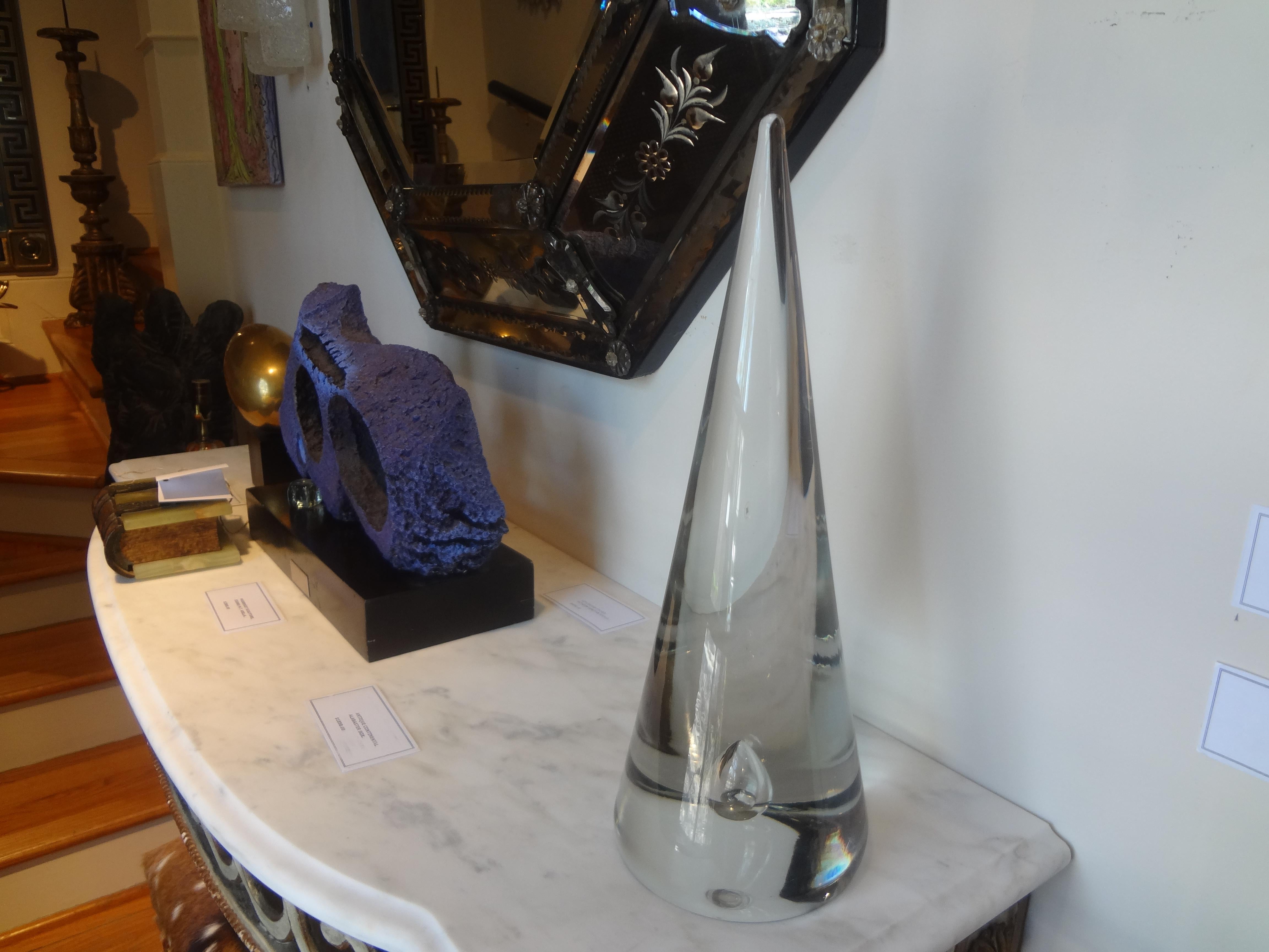 Mid-Century Modern Murano Glass Sculpture Signed Barbini For Sale