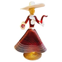 Middle of century Murano Glass Sculpture with Gold Leaf