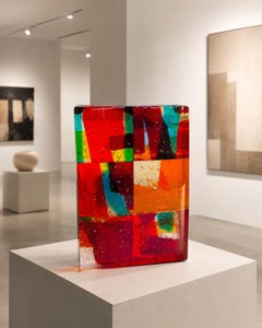 Murano Glass Sculpture Created Using the Sommerso Technique by Franco Berardo, Signed