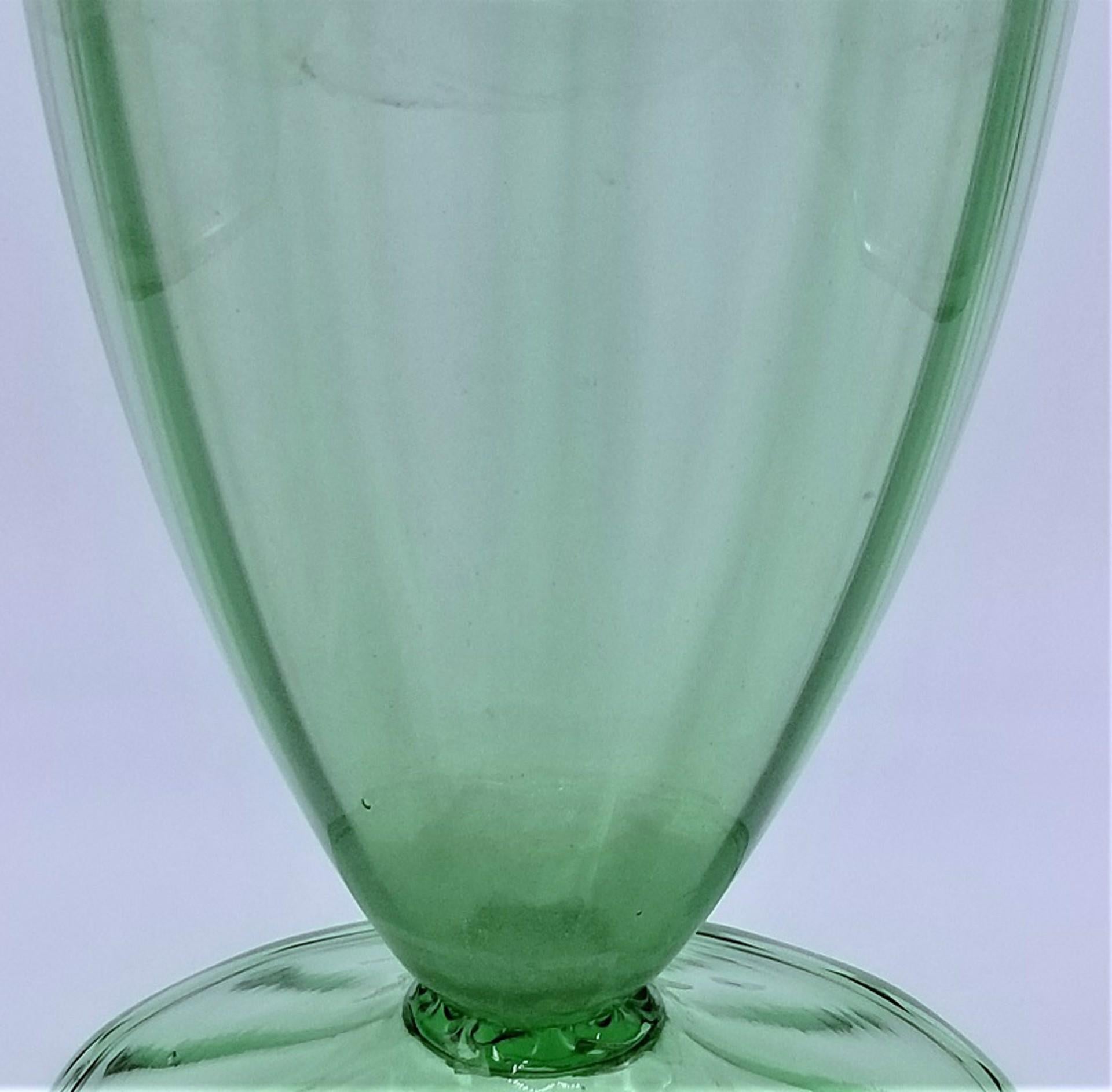 Vase Costolato vert clair en vente 6