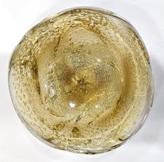 Murano Glass SEGUSO Gold Polveri & Bullicante Sculptural/A Bugne Bowl / Dish