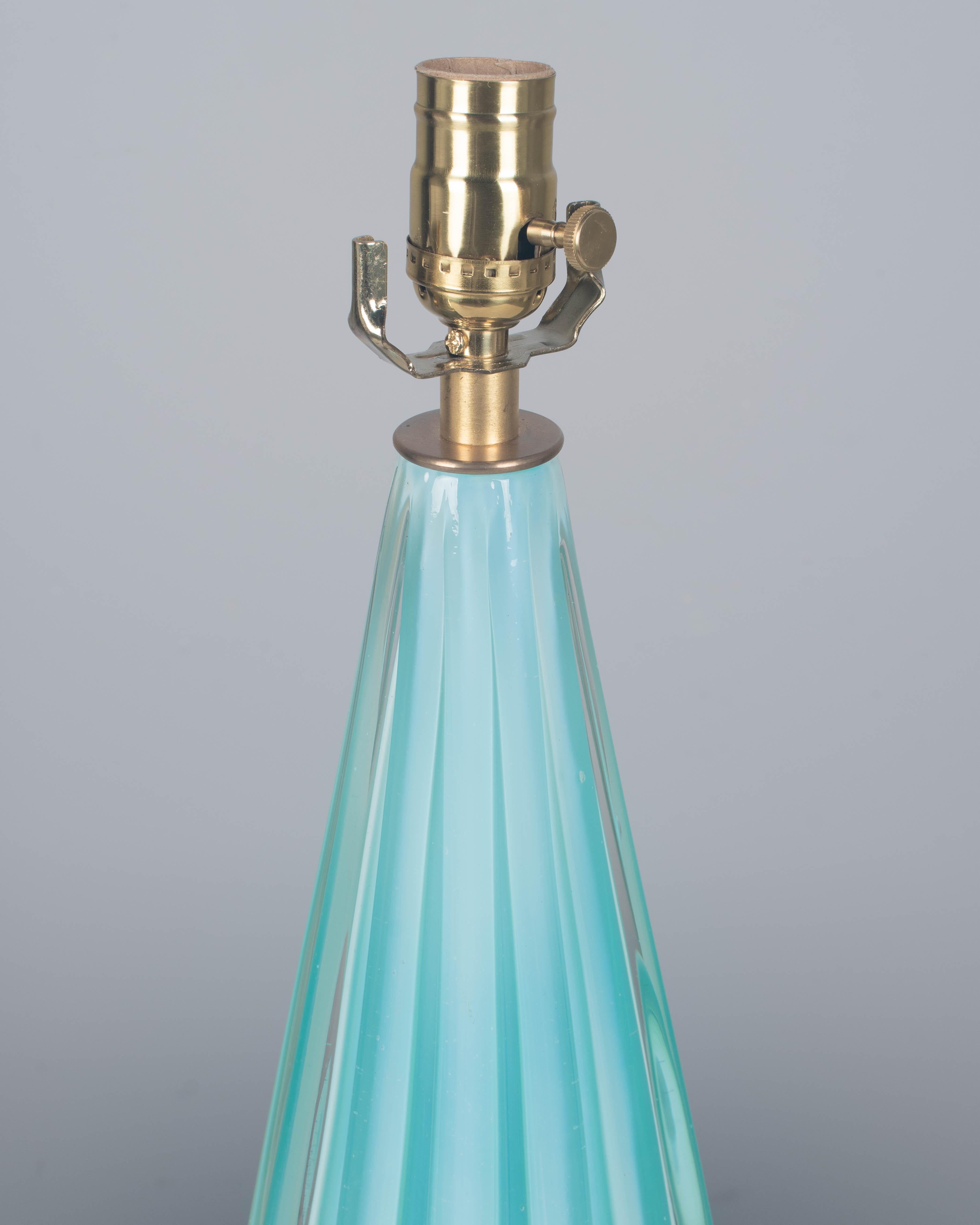 Murano Glass Seguso Mid Century Lamp en vente 2