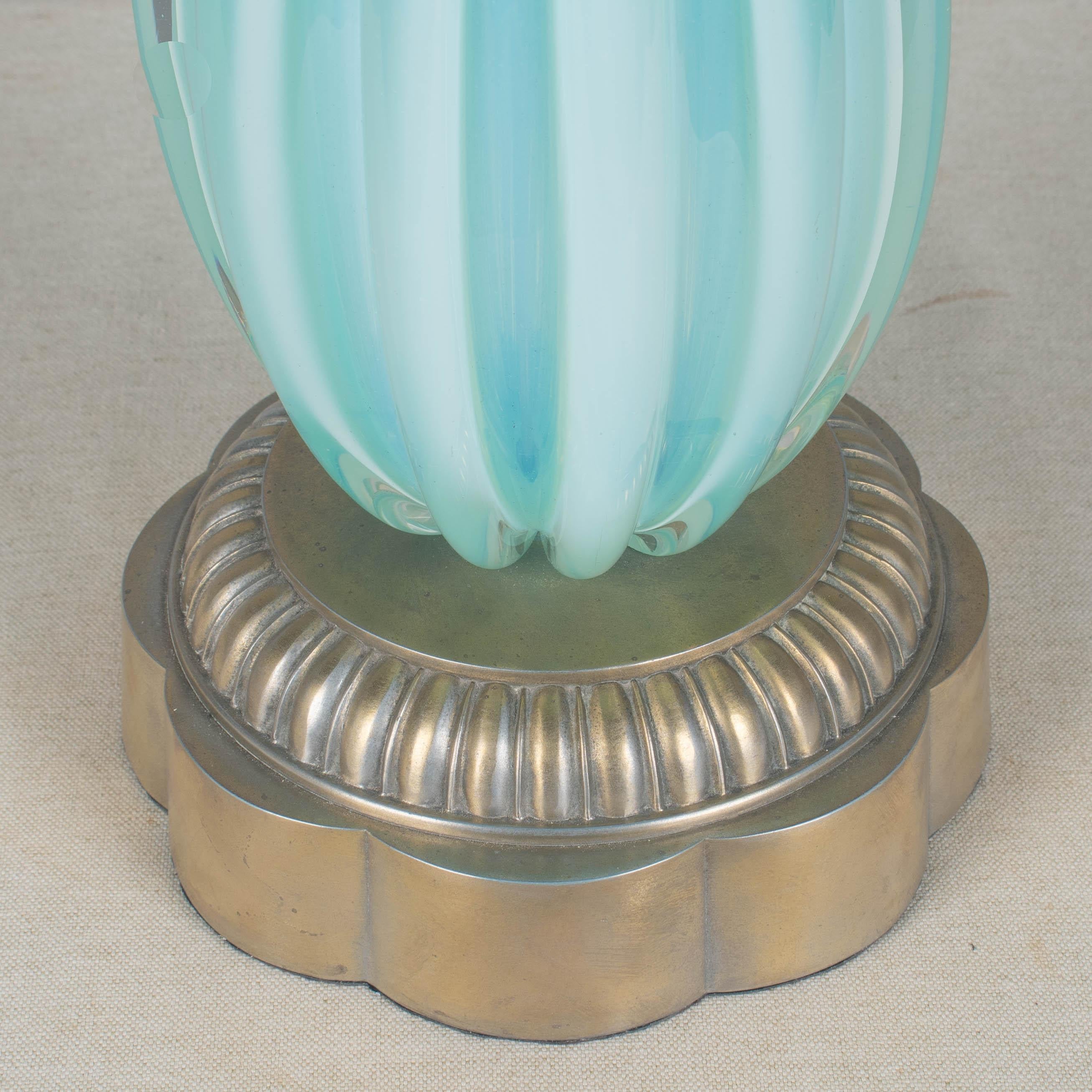 Murano Glass Seguso Mid Century Lamp en vente 3