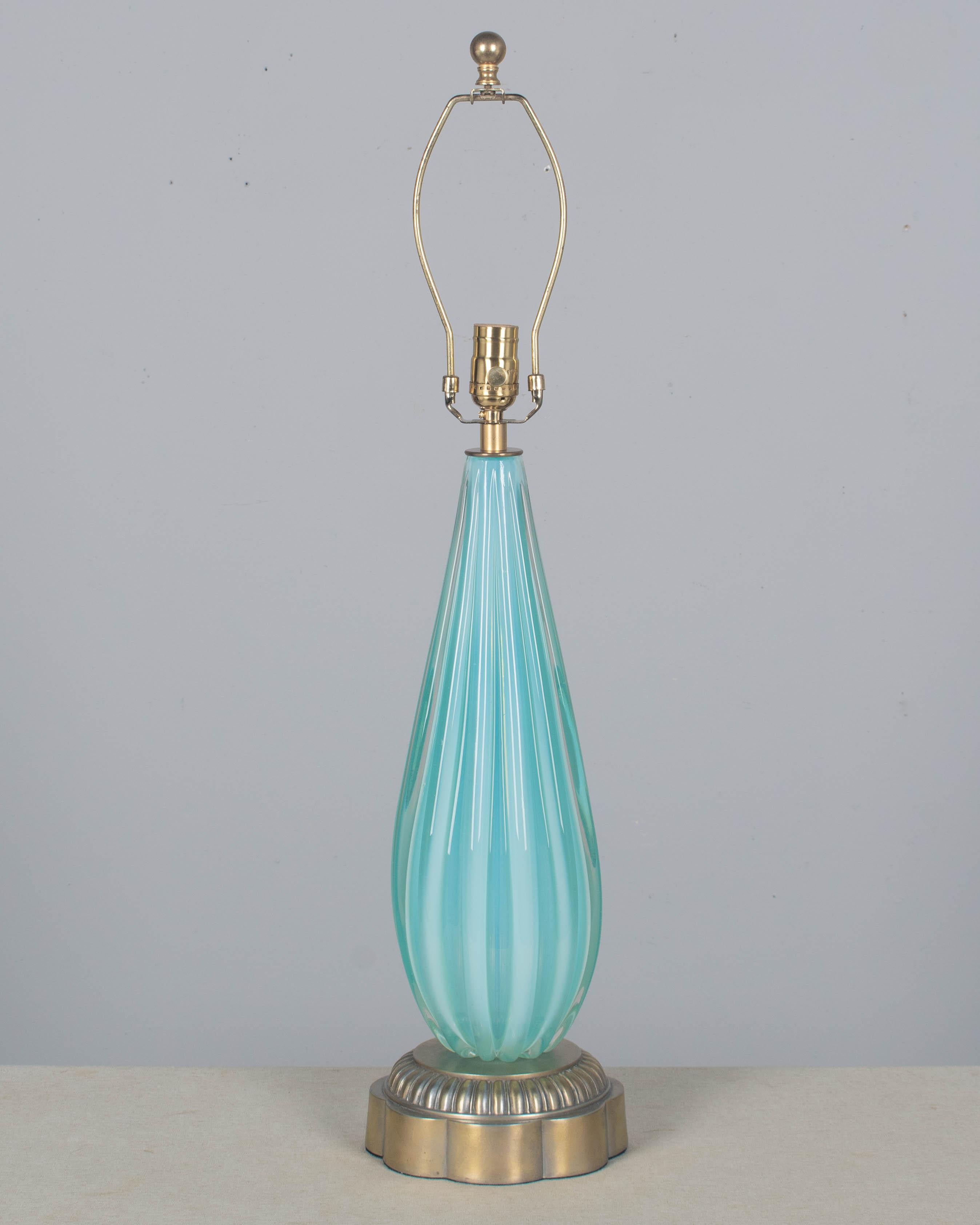 Mid-Century Modern Murano Glass Seguso Mid Century Lamp en vente