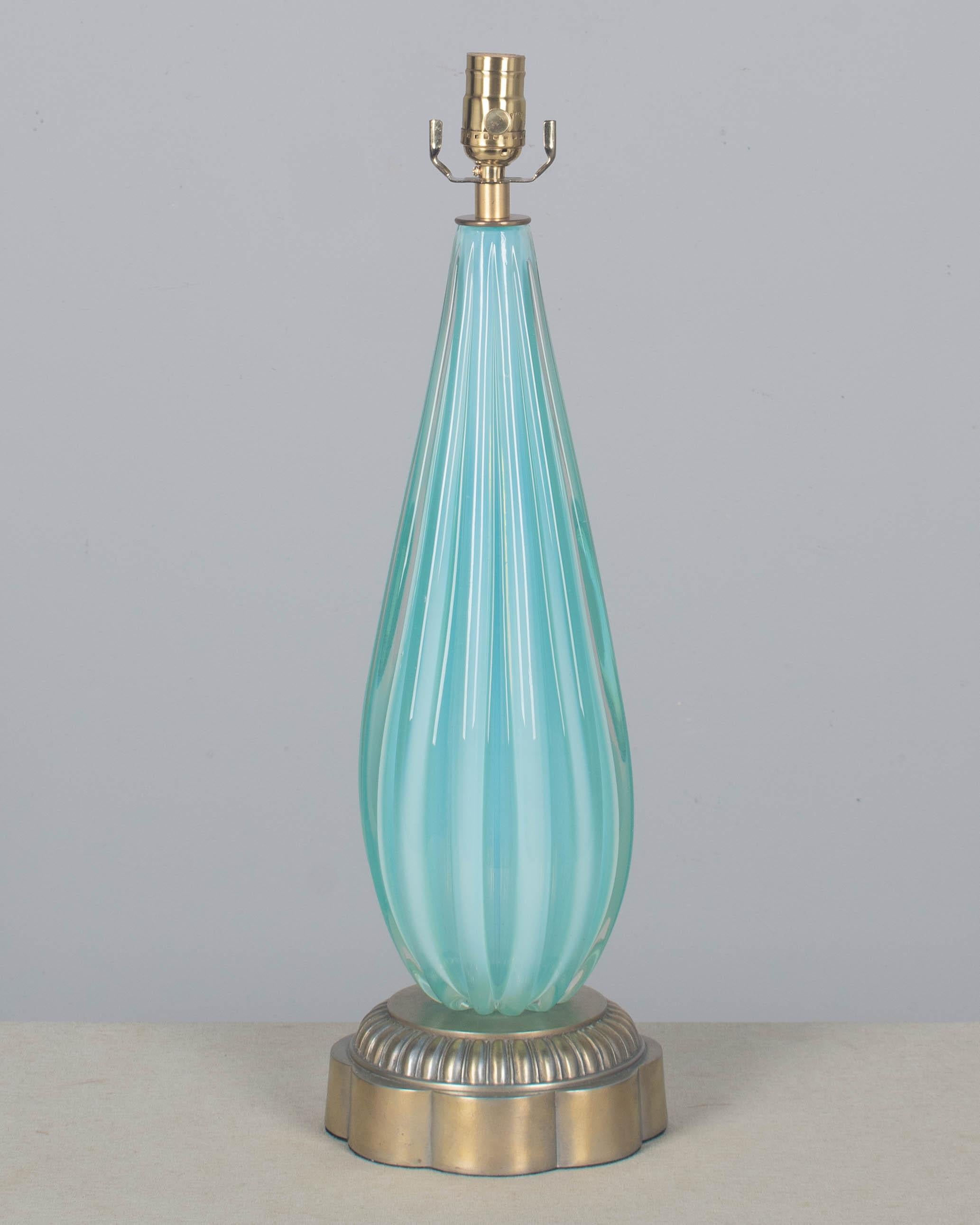 italien Murano Glass Seguso Mid Century Lamp en vente