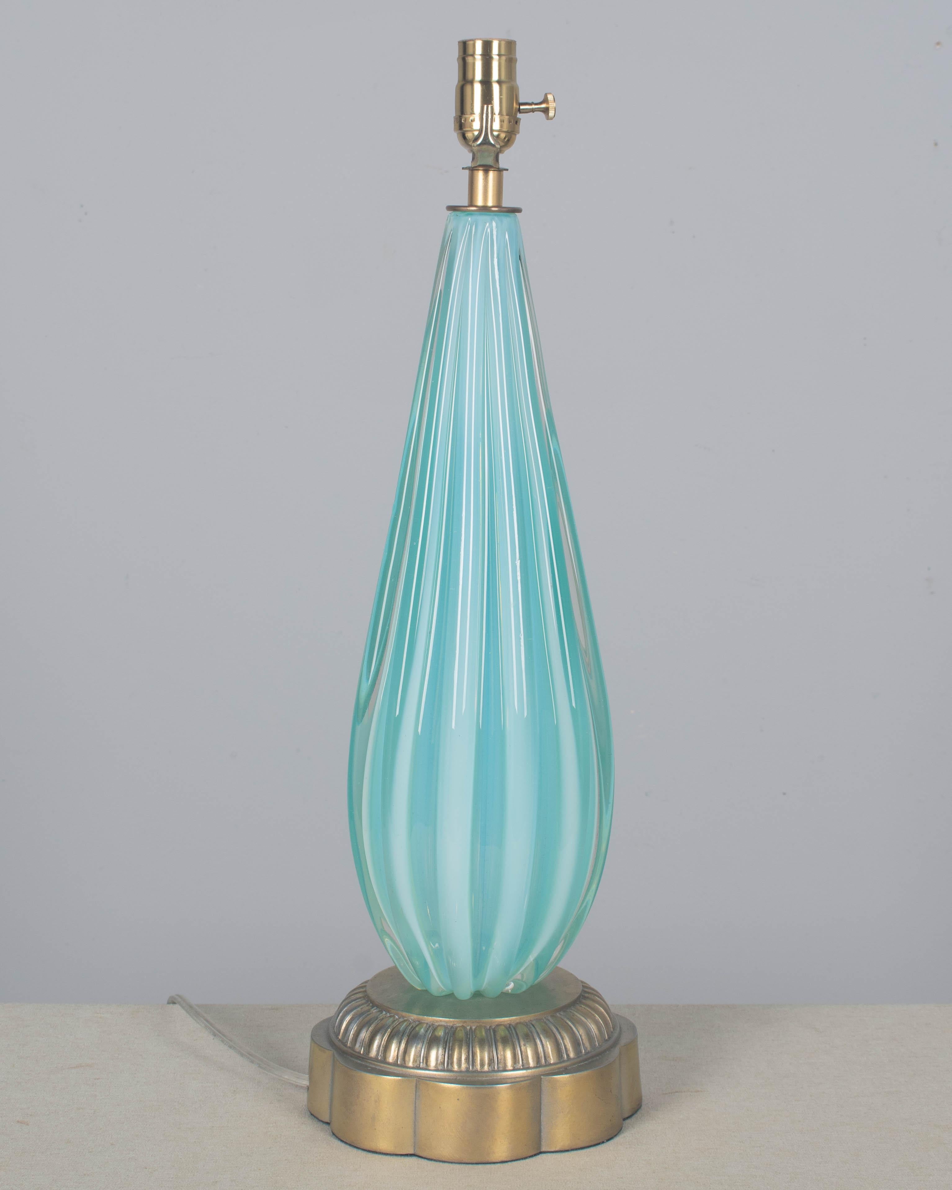 Fait main Murano Glass Seguso Mid Century Lamp en vente