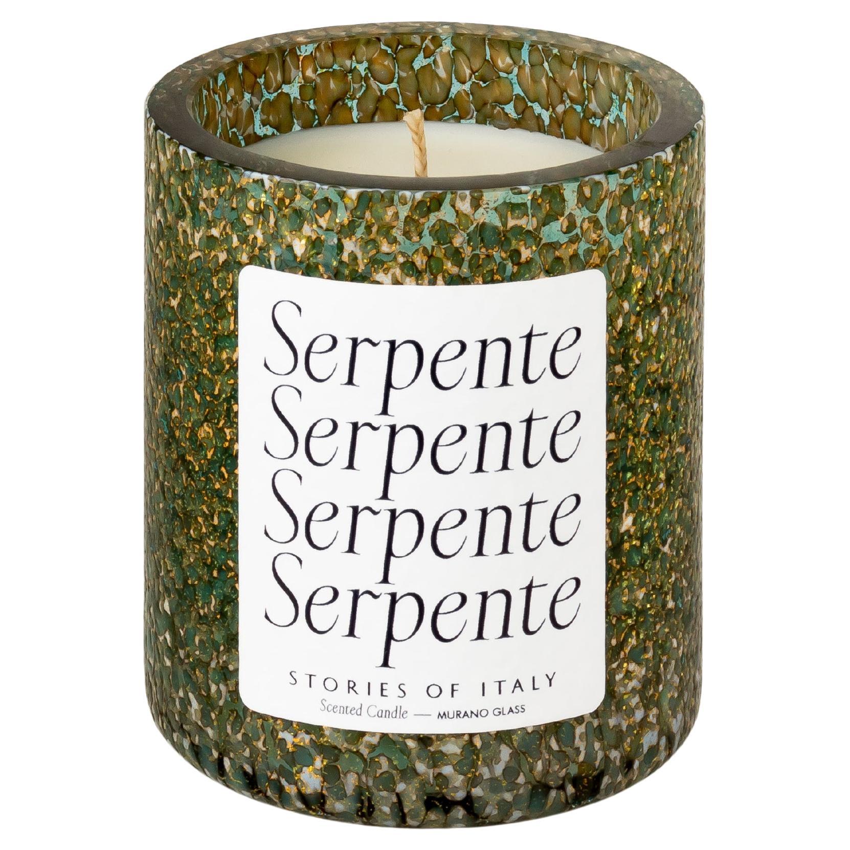 Vela Serpente de cristal de Murano con pan de oro de 24 quilates by Stories Of Italy