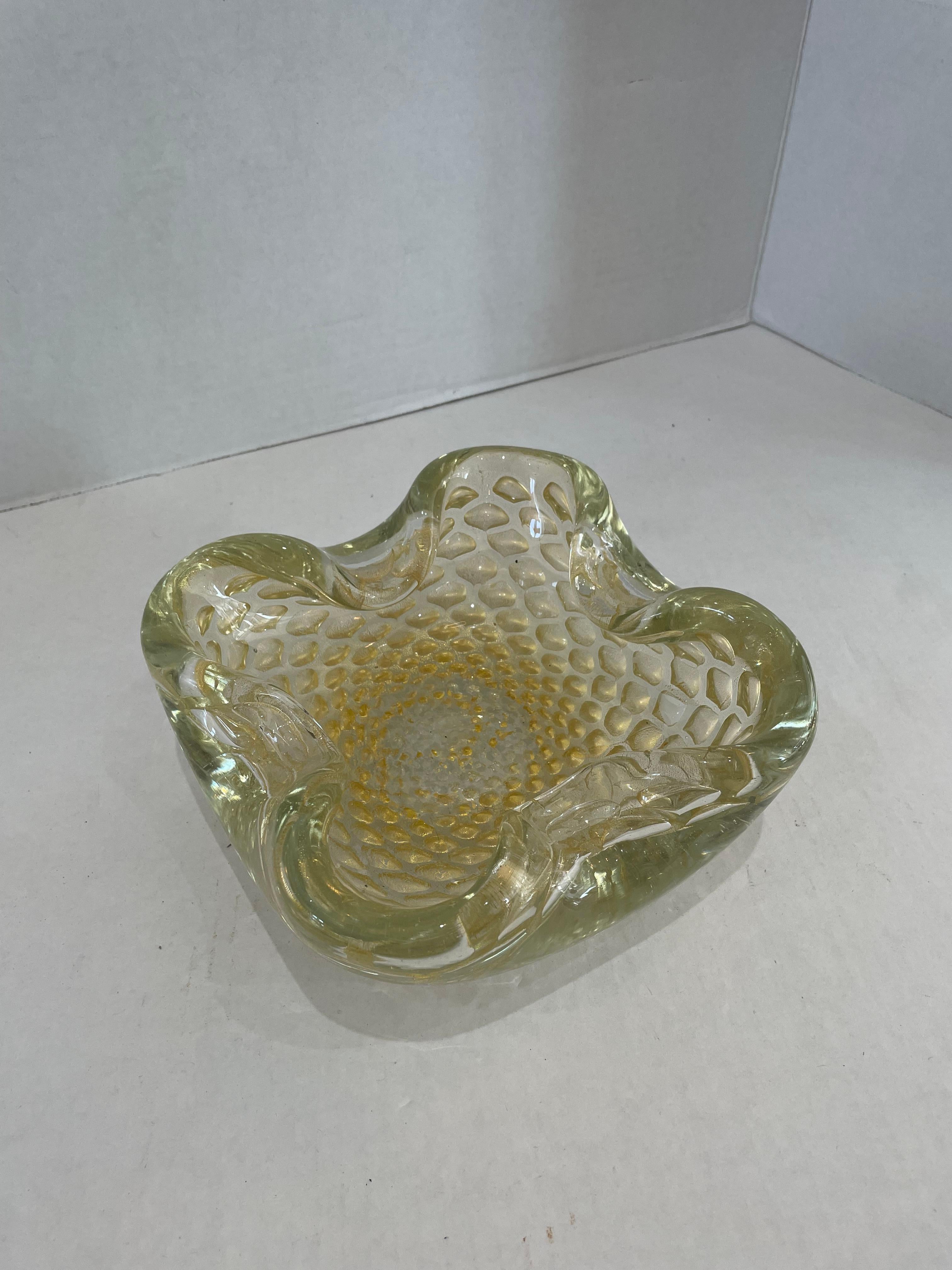 Hand-Crafted Murano Glass Serving Dish For Sale