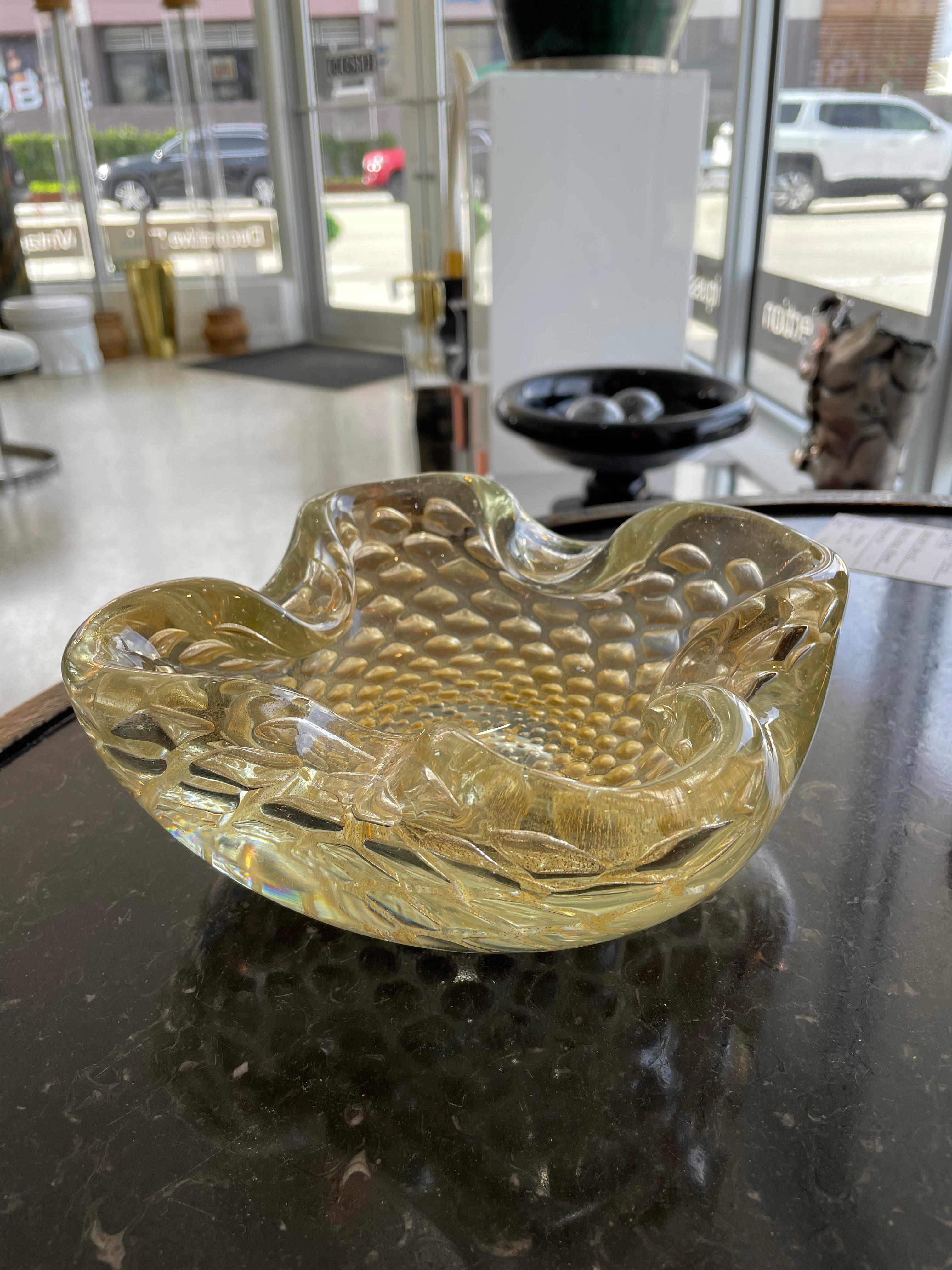Murano Glass Serving Dish In Good Condition For Sale In West Palm Beach, FL