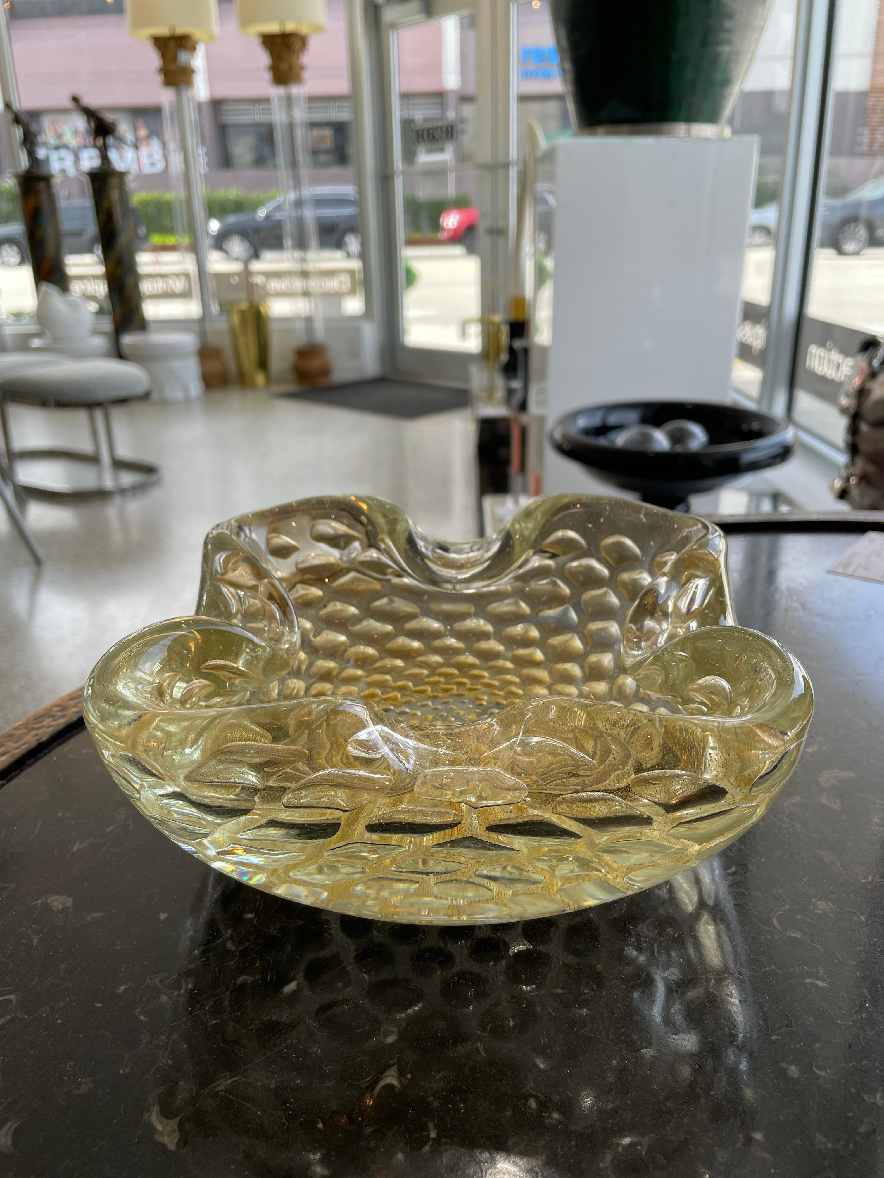 20th Century Murano Glass Serving Dish For Sale